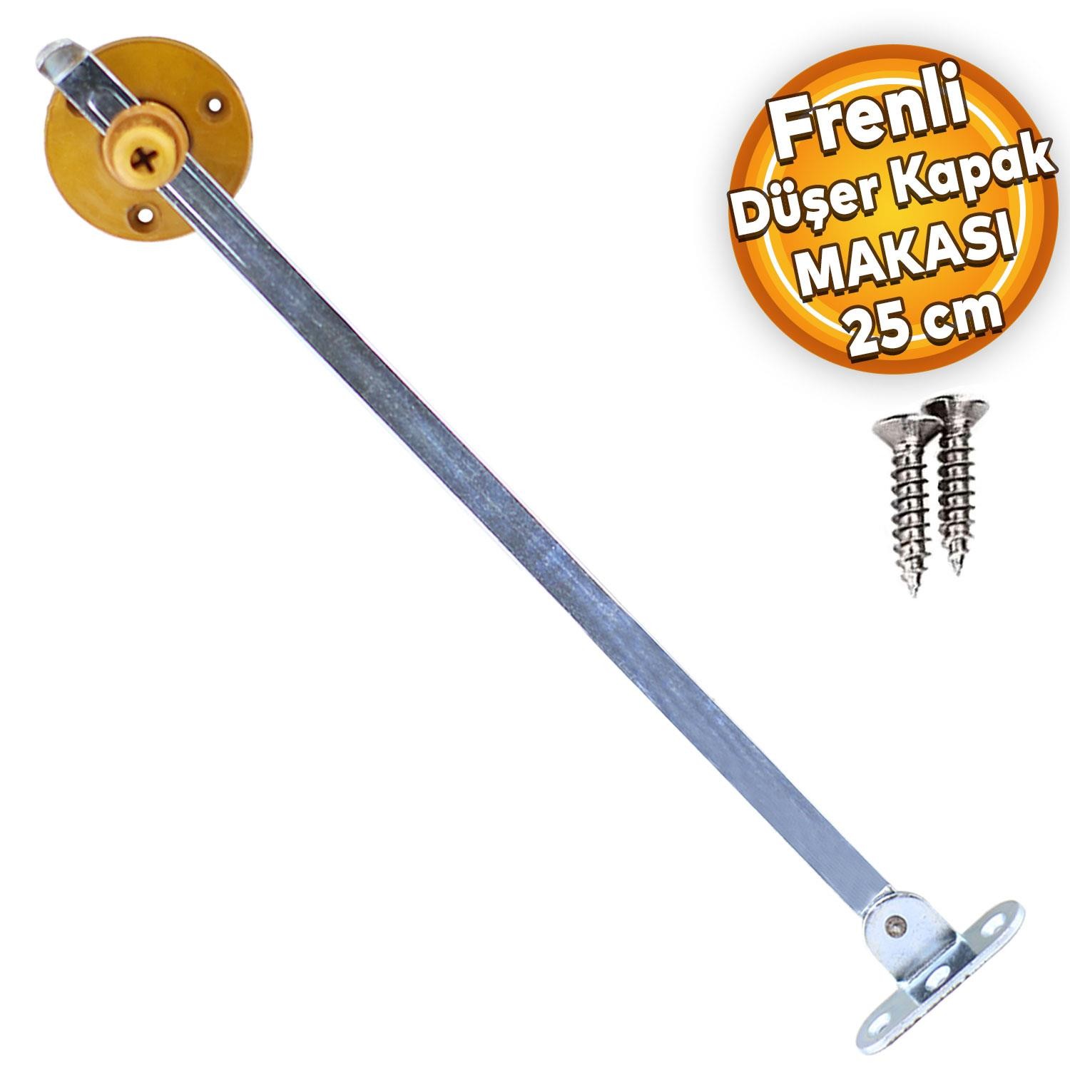 Düşer Kapak Makası Frenli Dolap Çekmece Metal 25 Cm Sessiz Açma Kapama Amortisör Piston Açık Kahve Bar