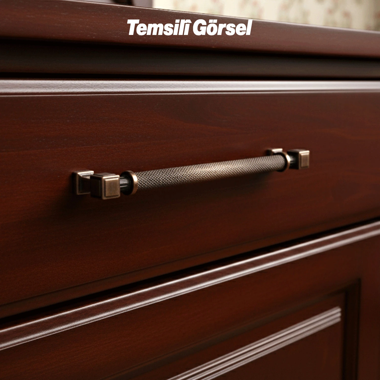 Talas 224 mm Tırtıklı Soft Antik Metal Kulp Kapak Kulpu Dayanıklı Kulpları Mobilya Çekmece Dolap