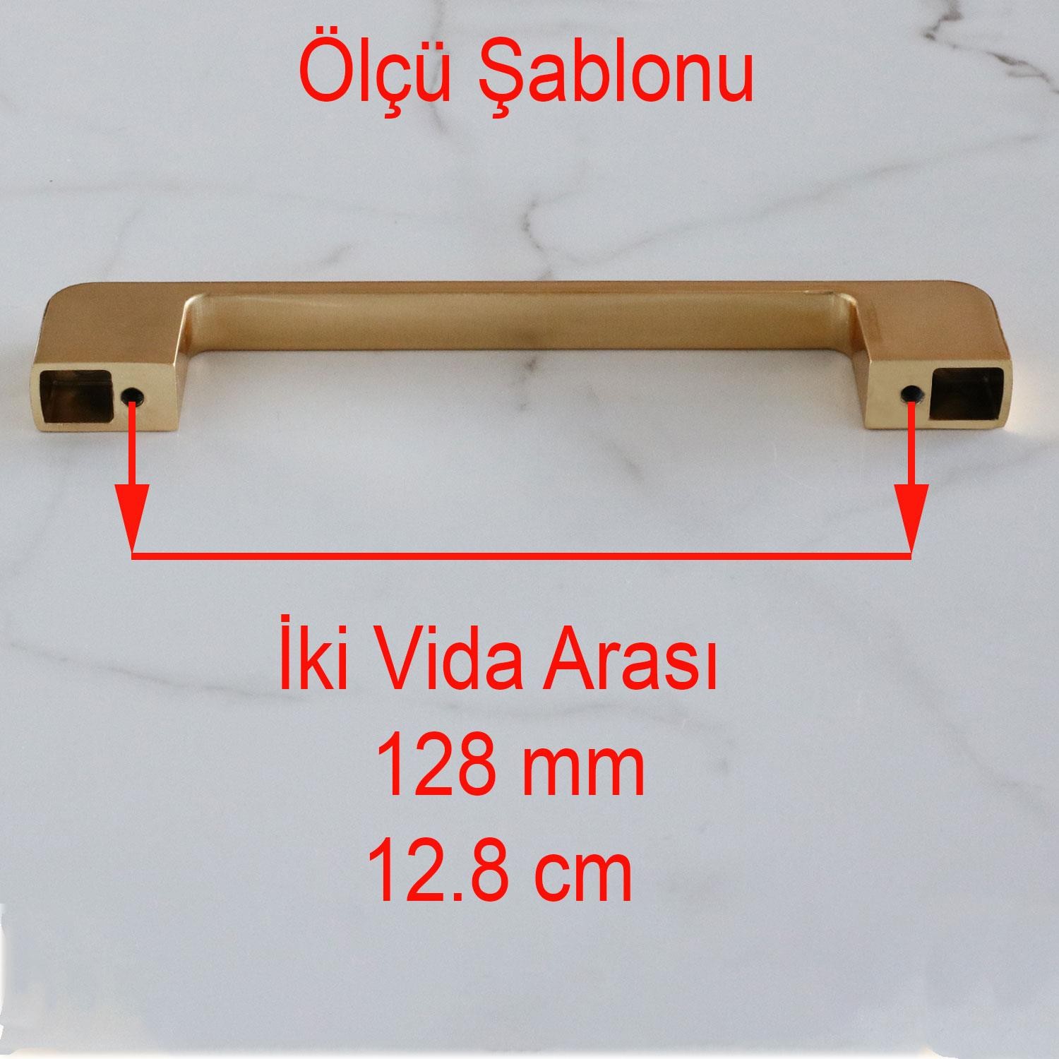 Arel Mat Altın Gold 128 mm Mobilya Mutfak Kulp Çekmece Dolap Kulplar Kulpu Kulbu