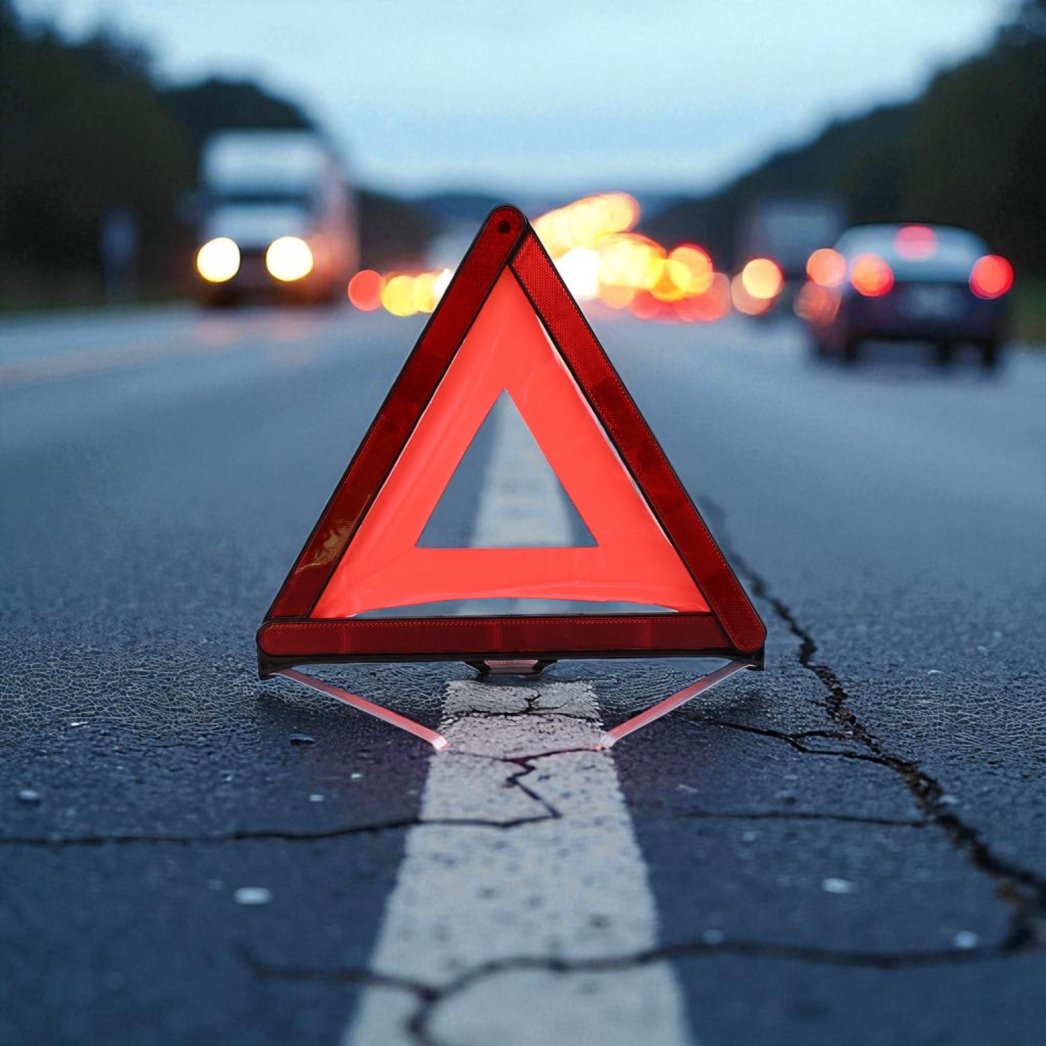Üçgen Reflektörlü Araç Uyarı Levhası Katlanabilir Trafik Güvenlik Uyarı Levhası Acil Durum Yol Kenarı Ekipmanı