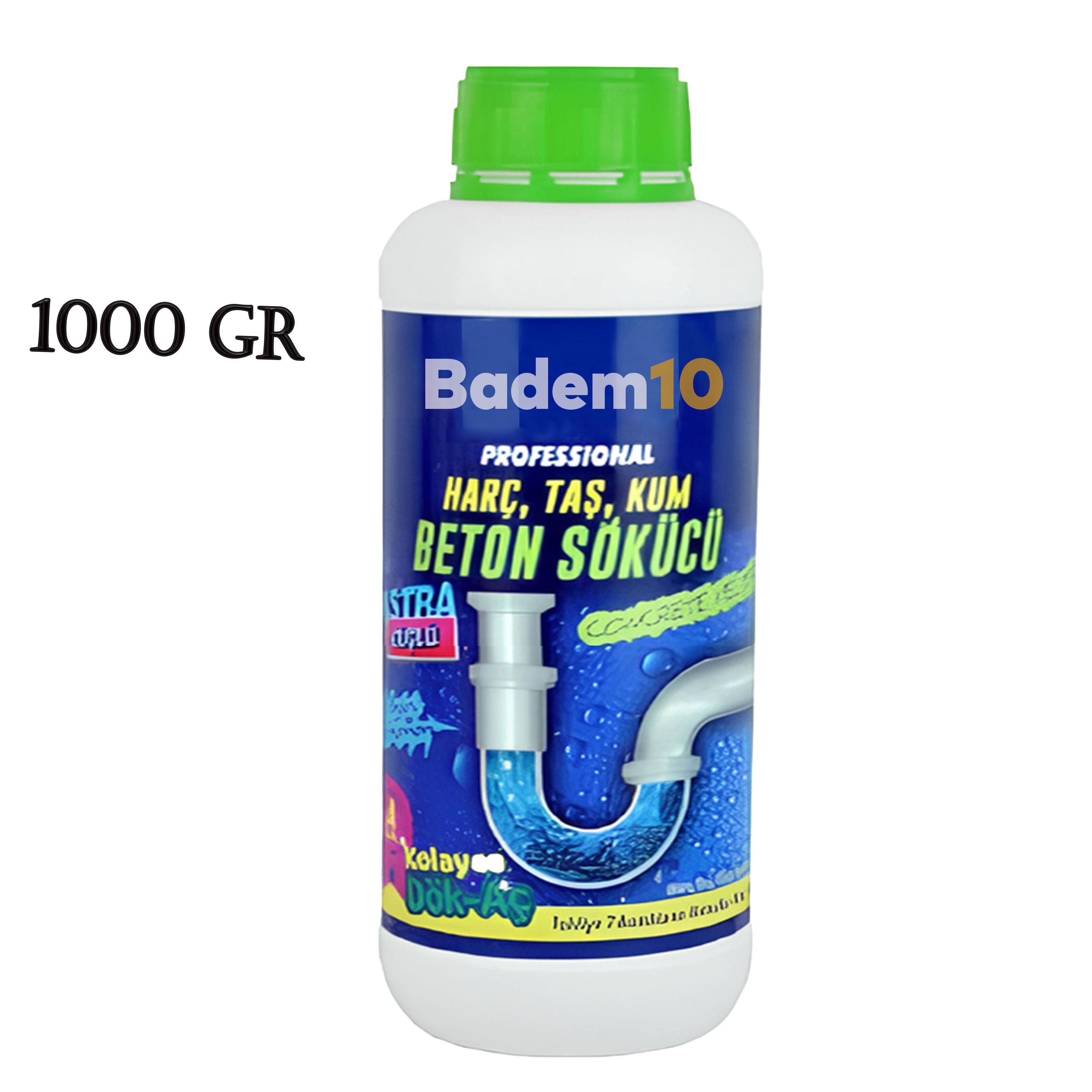 Güçlü Lavabo Wc Açıcı Harç Taş Kum Beton Sökücü Eritici Banyo Gider Tıkanık Açıcı 1000 Gr