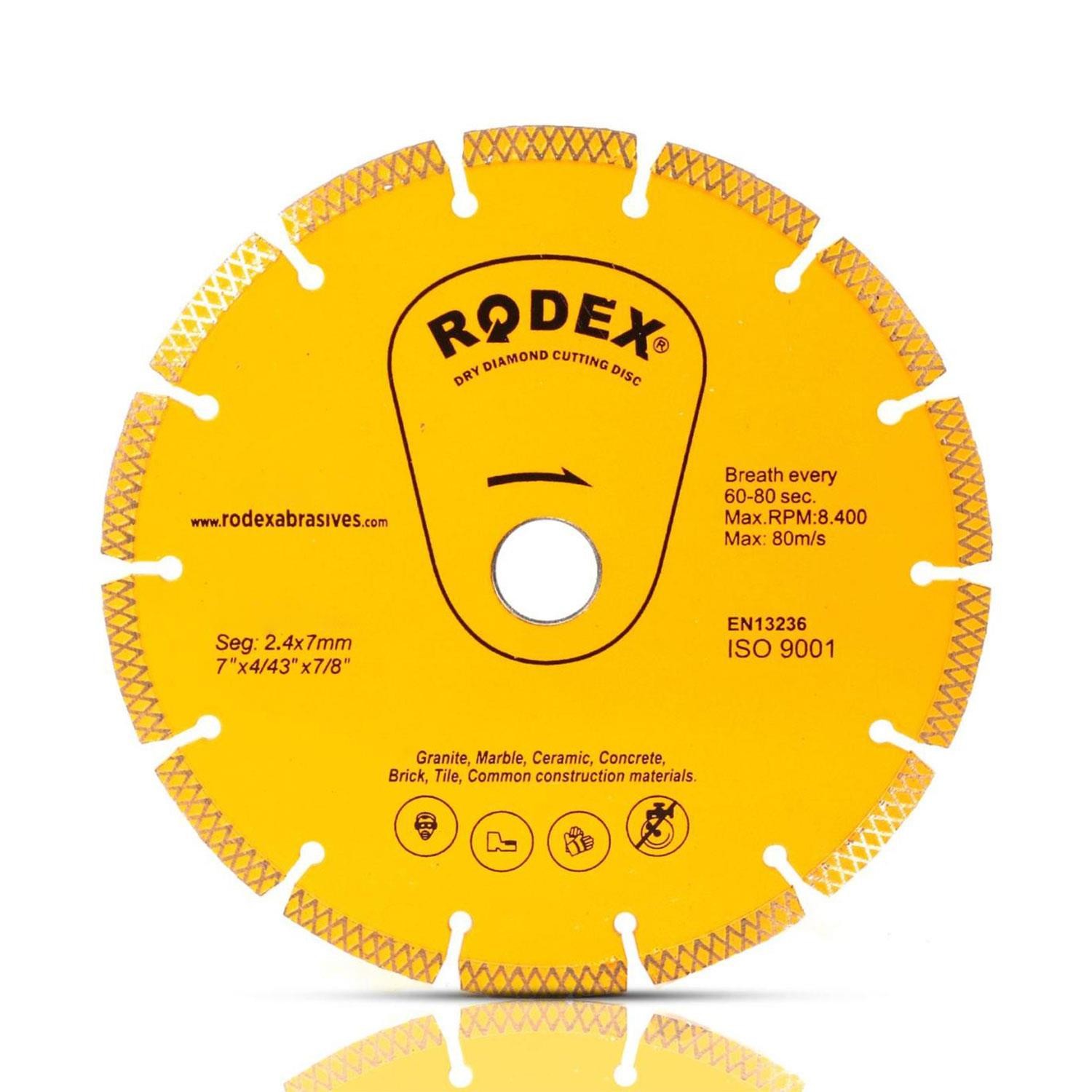 Rodex 115 Elmas Kesme Kesici Diski Tuğla Granit Mermer Taş