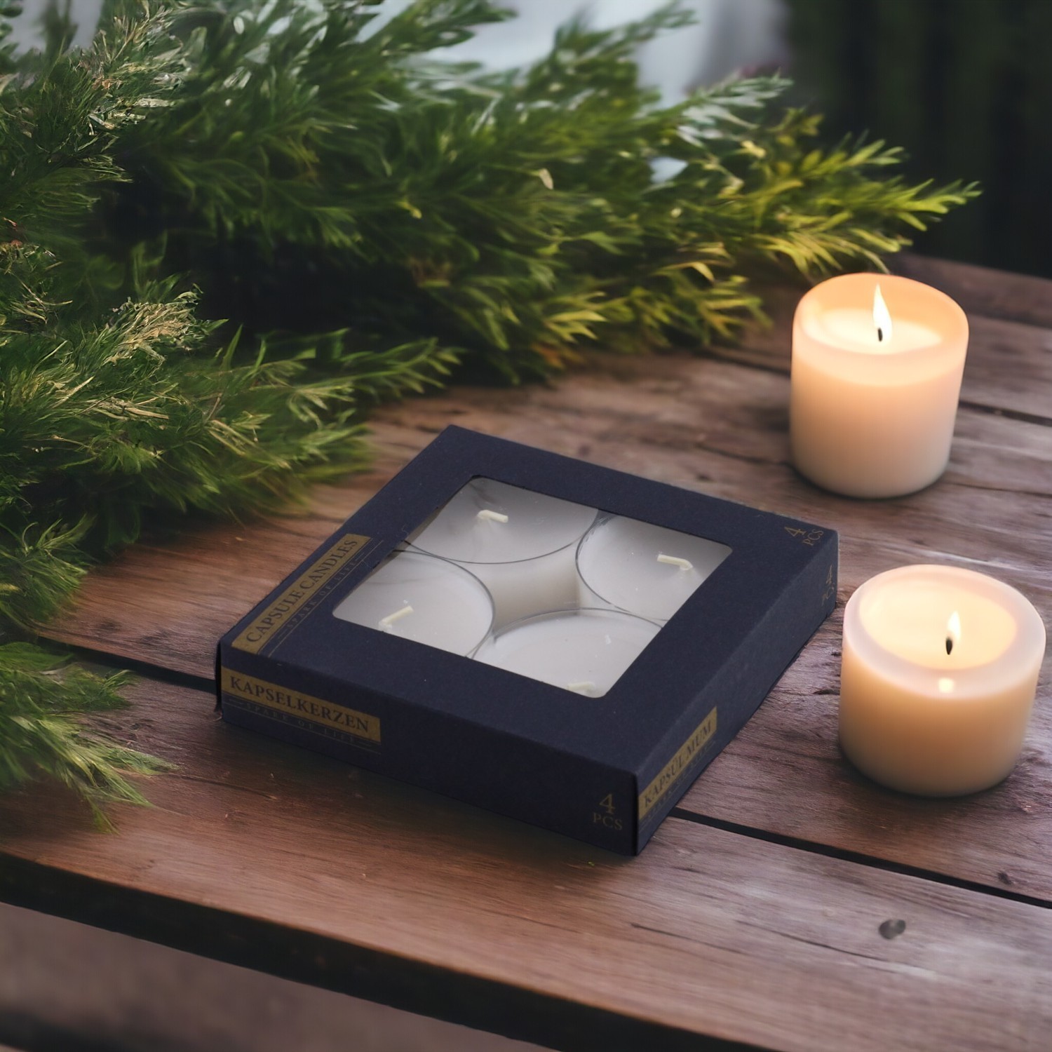 Tealight Kapsül Mum 4x43 Gr Dekoratif Mumu Kandil Hediyelik Fitilli Mumluk Şamdan Krem Renk Kokulu