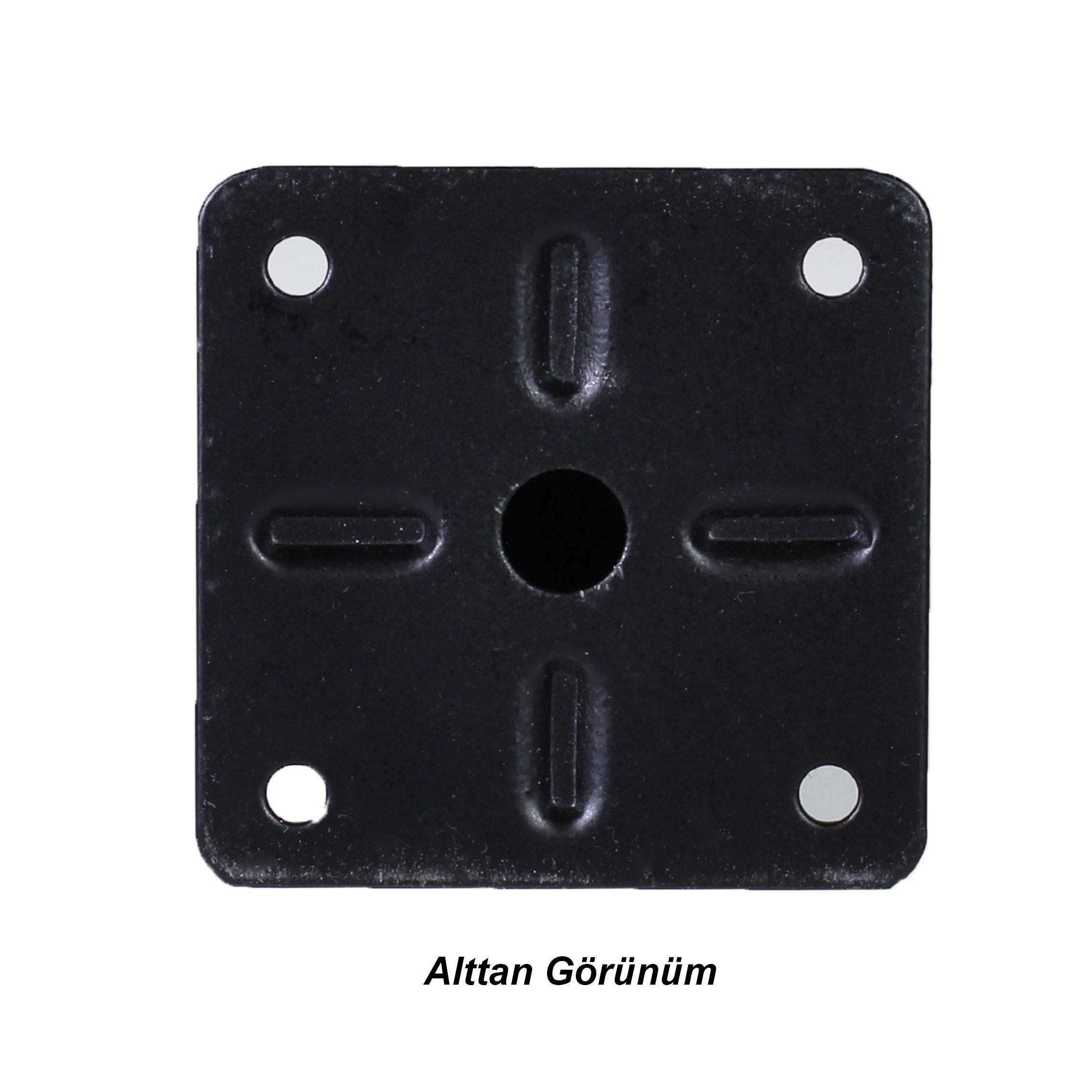 Nobel Mobilya Masa Sehpa Ayağı Metal Ayak 8 Cm Mat Siyah (4 Adet)