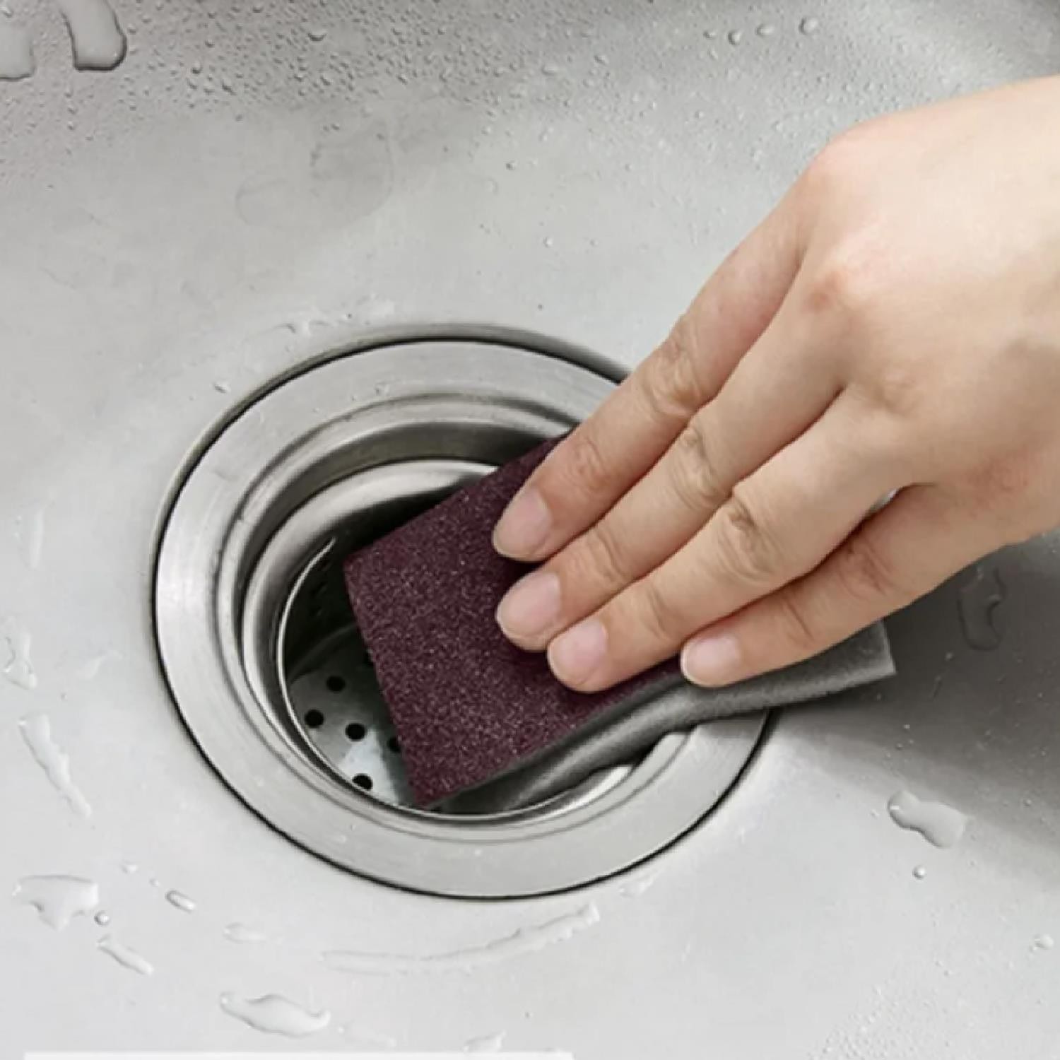 Banyo Wc Lavabo Taşı Mutfak Evye Musluk Kireç Yağ Kir Kazıma Temizleme Islak Kuru Sünger 4'Lü SET