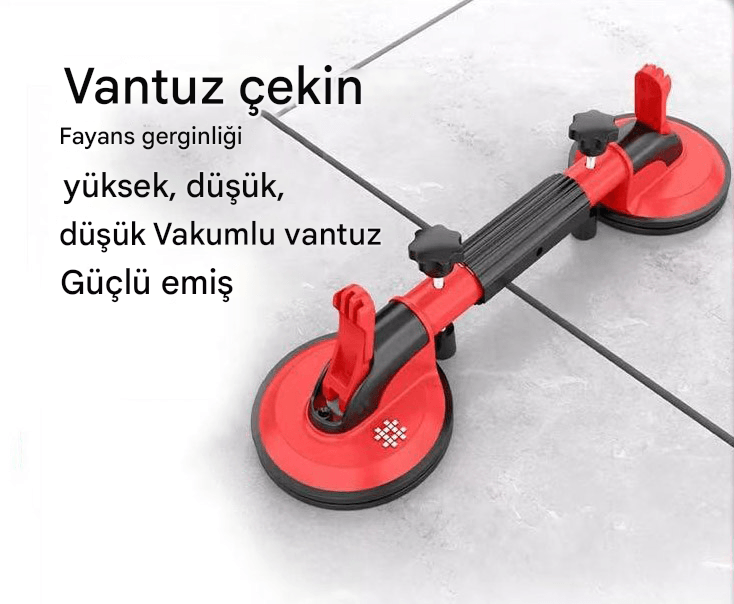 Çift Kollu Çektirmeli Vantuz Cam Fayans Granit Birleştirme Ayarlama Hizalama Düzeltme Aparatı Yatay