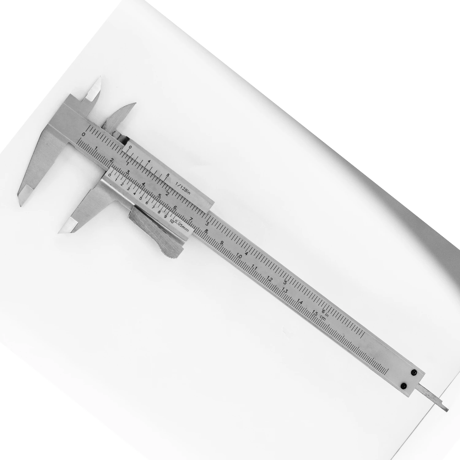 (0.05 Hassasiyet) Kilitli Mekanik Kumpas Monoblok Metal Gövde 150 mm İç Dış Derinlik Ölçüm Aleti