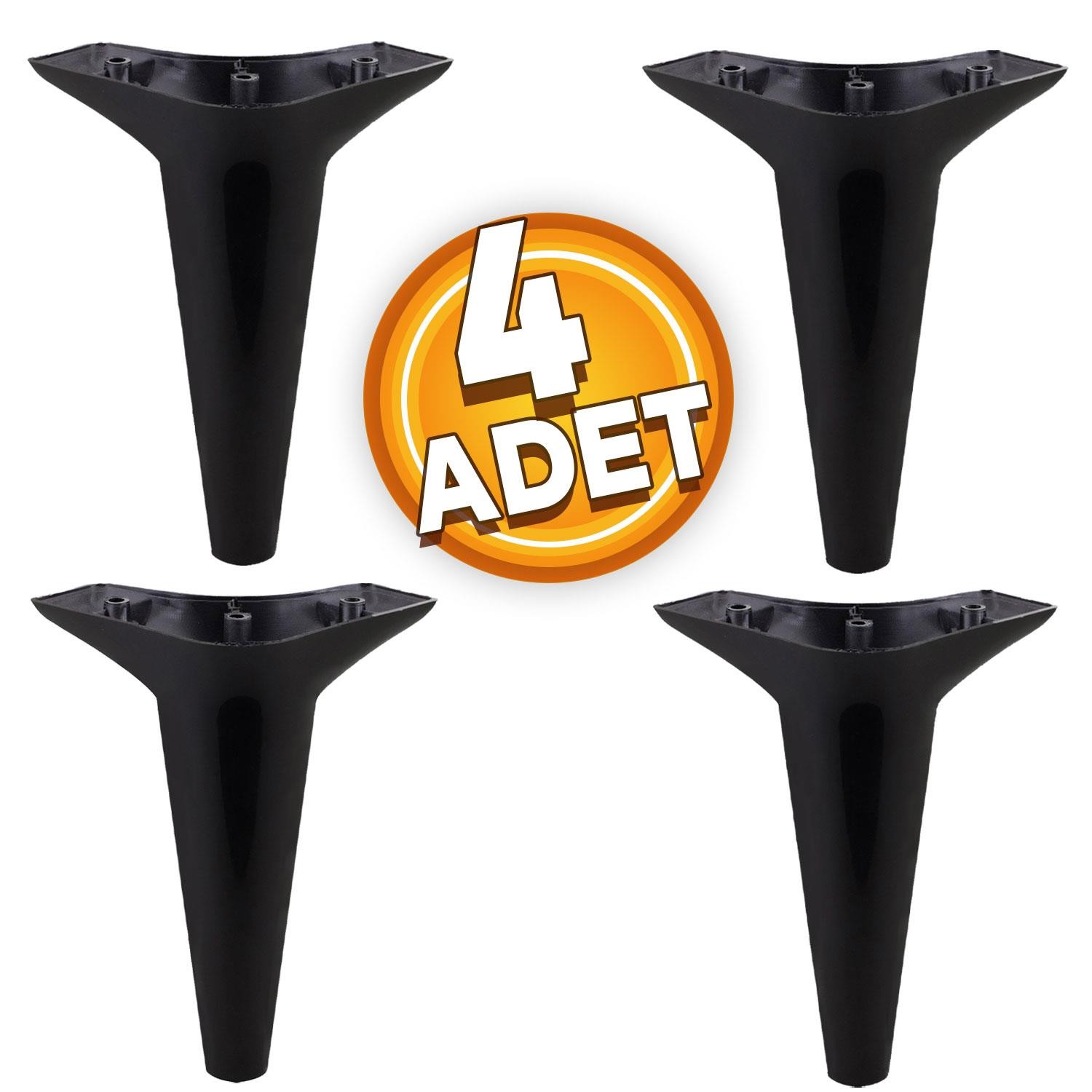 Aspen Lüks Mobilya Kanepe Koltuk Tv Ünitesi Konsol Ayağı Ayakları 20 Cm Siyah Ayak 4 Adet