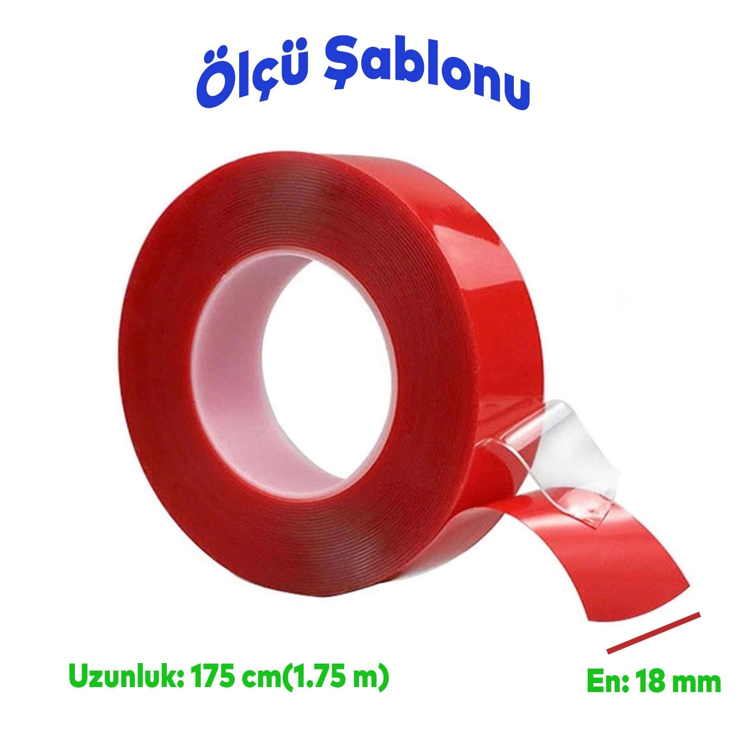 Automix Çift Taraflı Silikon Bant Monttaj Bandı 18 mm X 1,75 Mt 44791