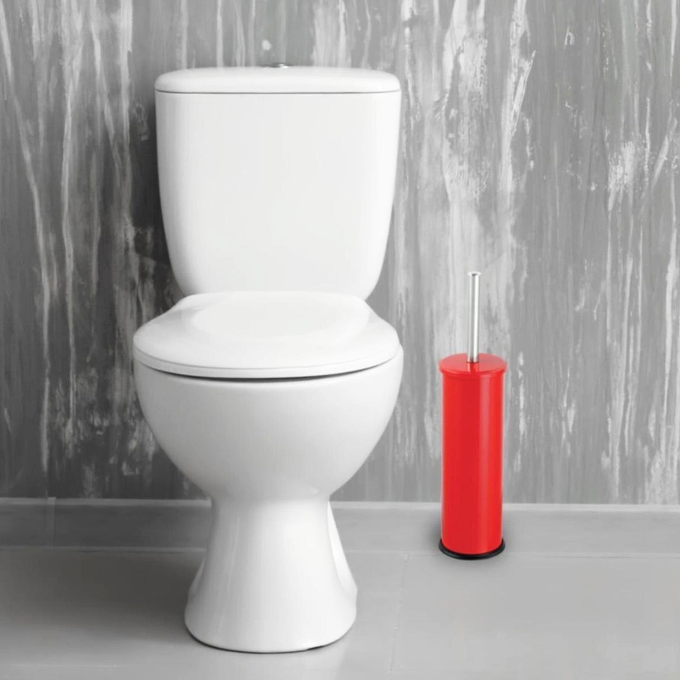 Nobel Tuvalet WC Fırçası Metal Paslanmaz Kapaklı Fırçalık
