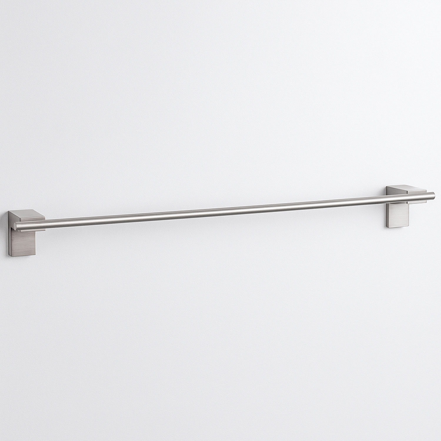 Krom Gümüş Metal Uzun Havluluk 49 cm Duvara Monte Vidalı Lüks Banyo Asma Askı Çubuk Tasarım