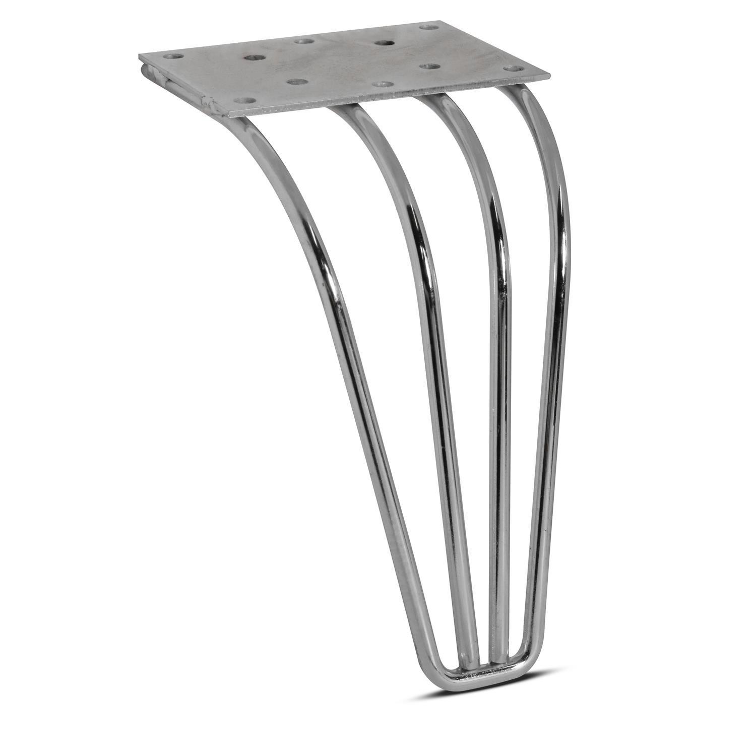 Mobilya Koltuk Kanepe Ünite Ayağı 18 cm Krom Metal Baza Ayak
