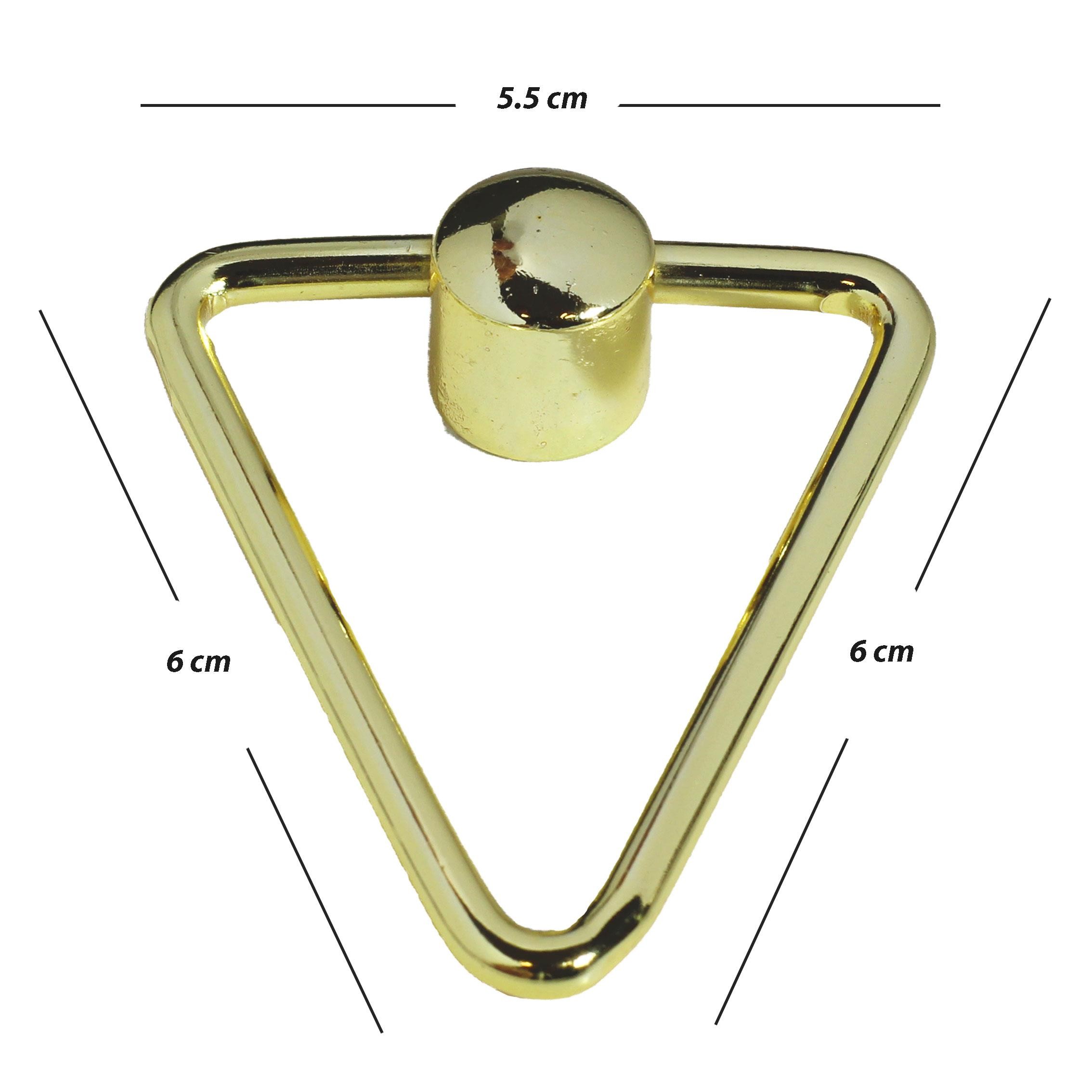 Sarkaç Mobilya Mutfak Dolap Dolabı Çekmece Kulpu Kulpları Kulbu Gold Üçgen Metal Kulp (4 ADET)