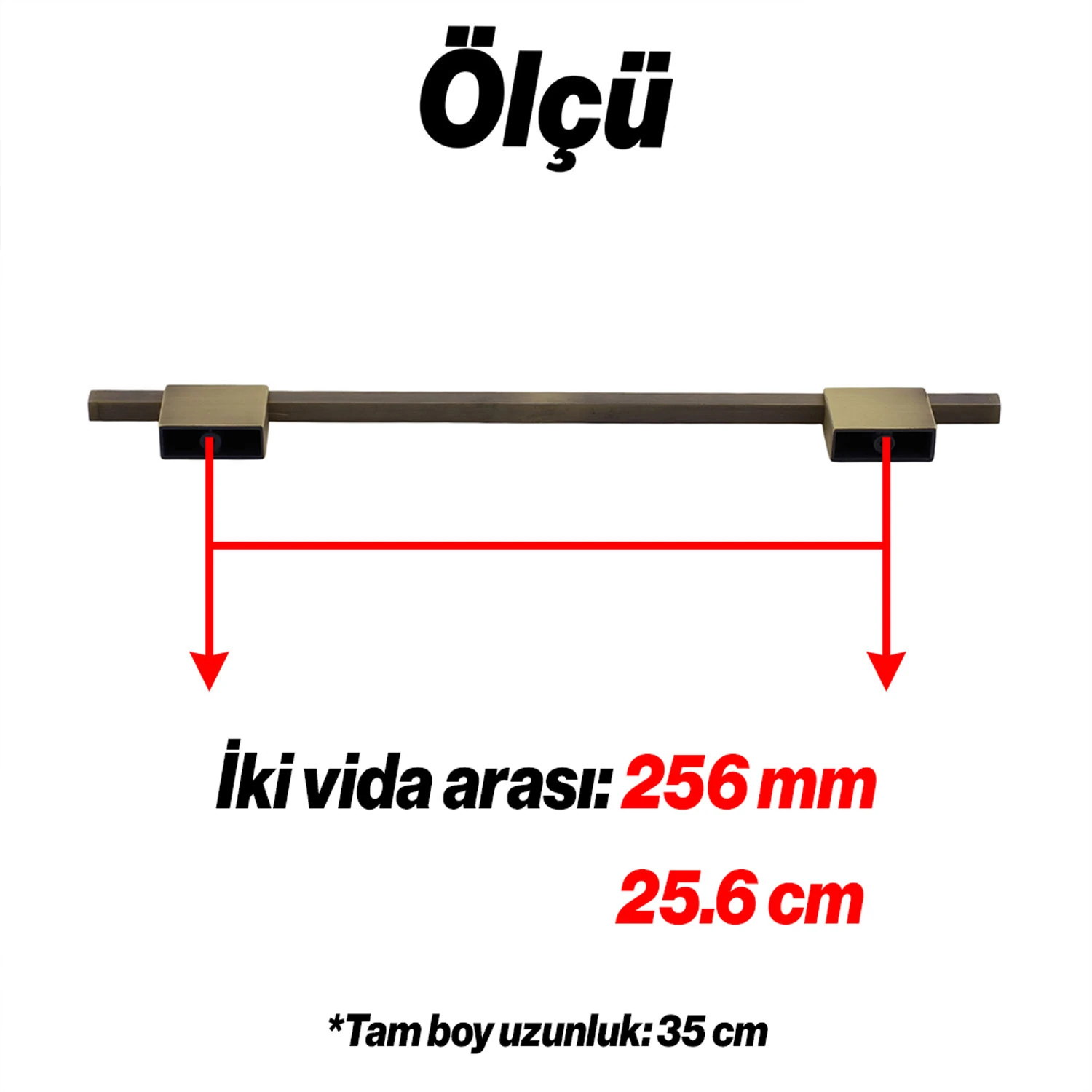 Boyut 256 mm Soft Antik Sarı Renk Metal Dolap Çekmece Kulbu Mutfak Dolabı Kapak Kulpları Mobilya