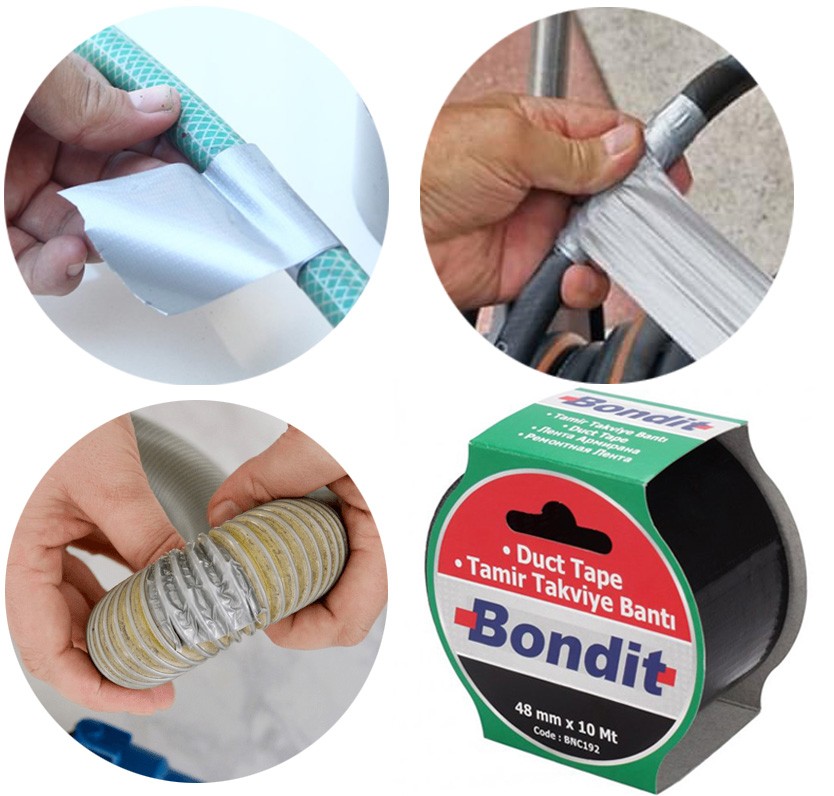 Bondit Tamir Bandı 48 mm x 10 Metre Siyah Çok Amaçlı Duct Tape Bant
