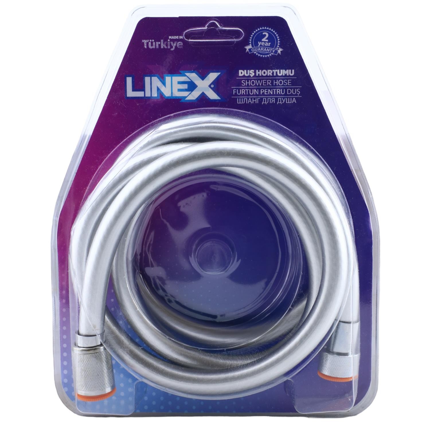 Linex 360 Derece Renkli PVC Kıvrılır Esnek Kopmaz Fiskiye Duş Hortum Banyo Hortumu 1.5 Metre
