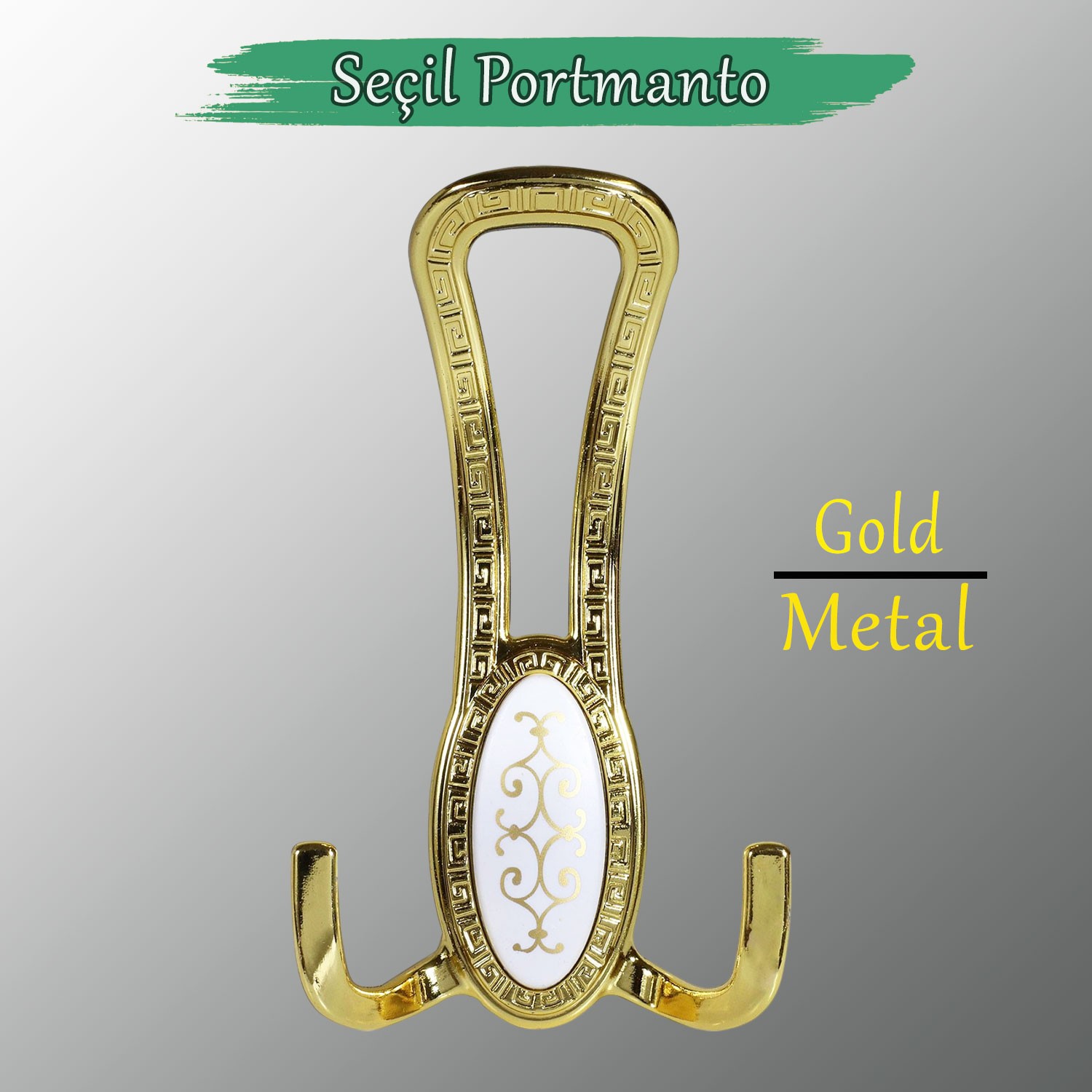 Seçil Gold Altın Metal Portmanto Vestiyer Duvar Dolap Elbise Mobilya Kapı Askısı Askılığı Askılık