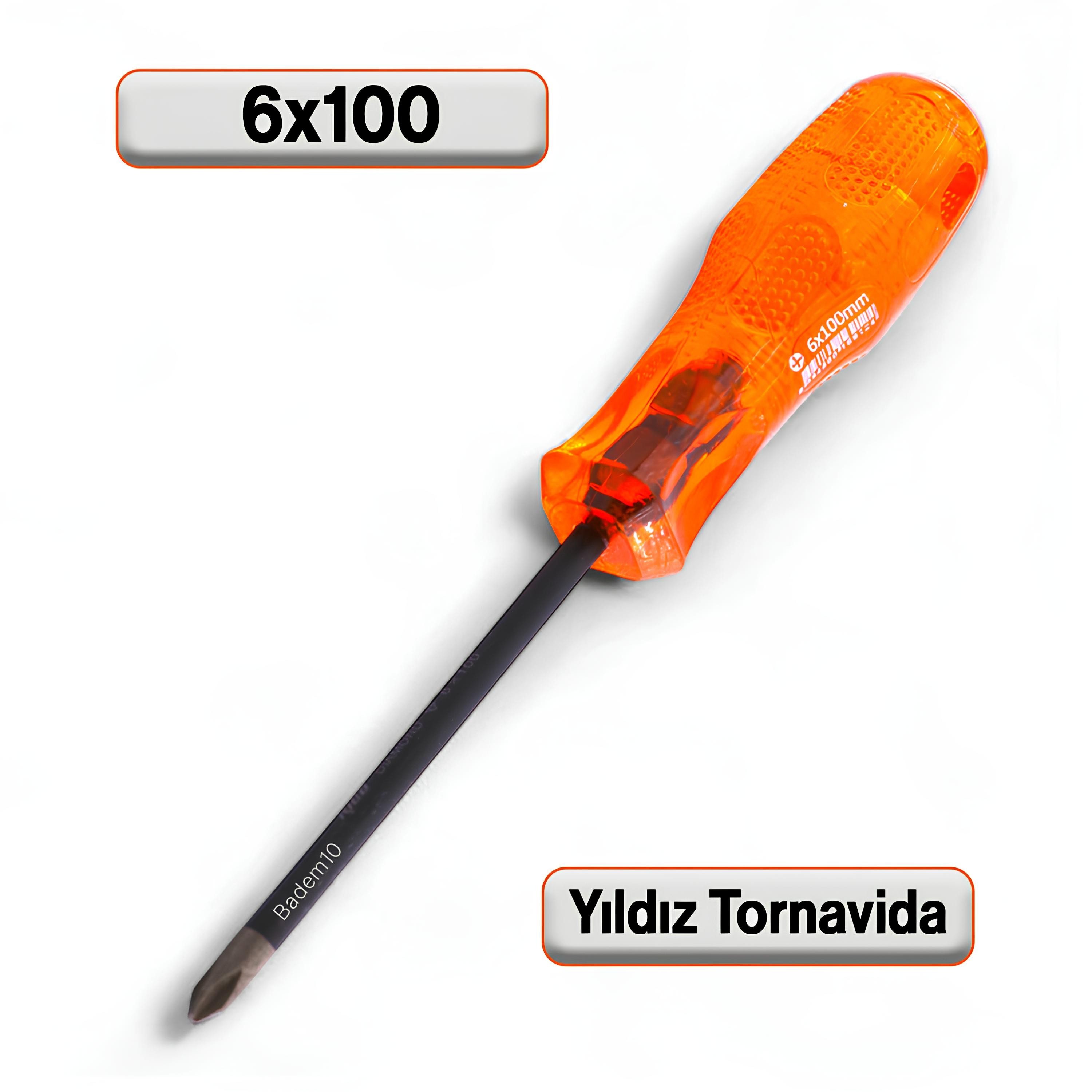 Kendo Tornavida Vida Civata Sökme Sıkma Manuel El Klasik Yıldız Düz Uç Uçlu 6x125 KTT6126