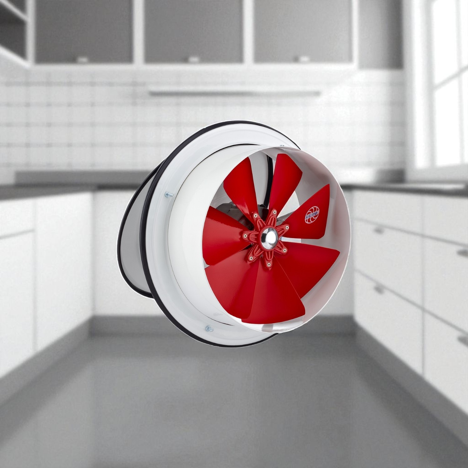 Baca Tipi Kapaklı Aspiratör Sessiz 200 mm Havalandırma Fan Ev ve Sanayi Tipi Güçlü Hava Koku Emişli