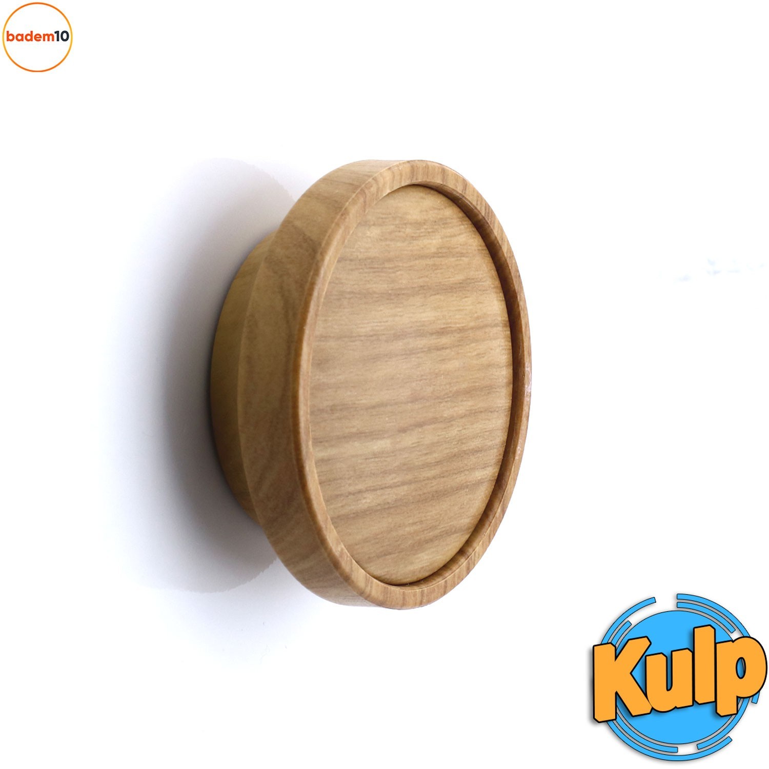 Dolunay Kulp Düğme Tek Vidalı Ahşap Desenli Çekmece Mutfak Mobilya Dolabı Dolap Kulpu Kulbu Kulpları