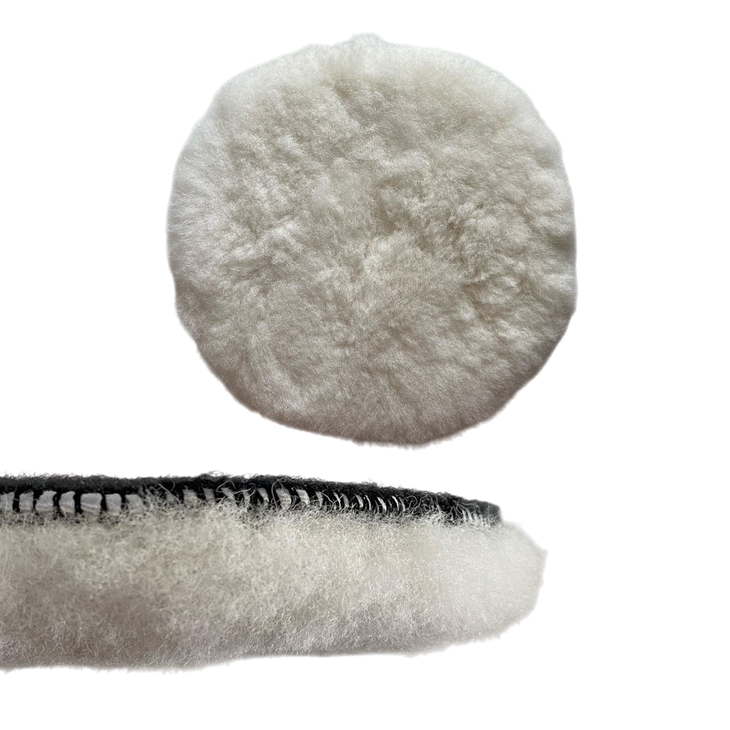 ( 1 Adet ) Koyun Postu Pedi Ø 125 mm Pasta Cila Polisaj Süngeri Cırt Tabanlı Kuzu Postu Yünü Keçesi Parlatma