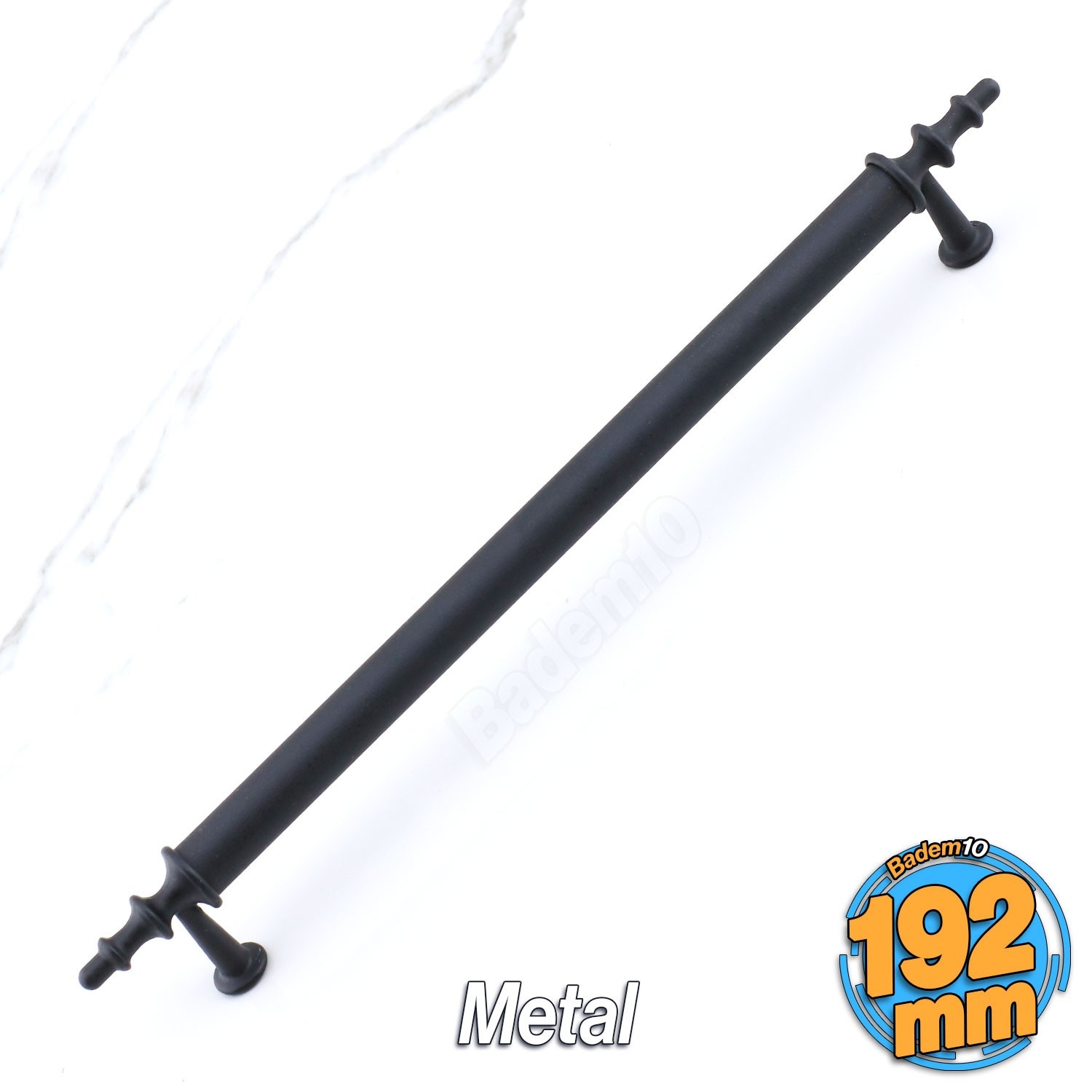 Ovacık Metal Siyah Kulp 192 mm Mobilya Çekmece Mutfak Dolabı Dolap Kapak Kulpları Kulb Kulpu 19.2 cm