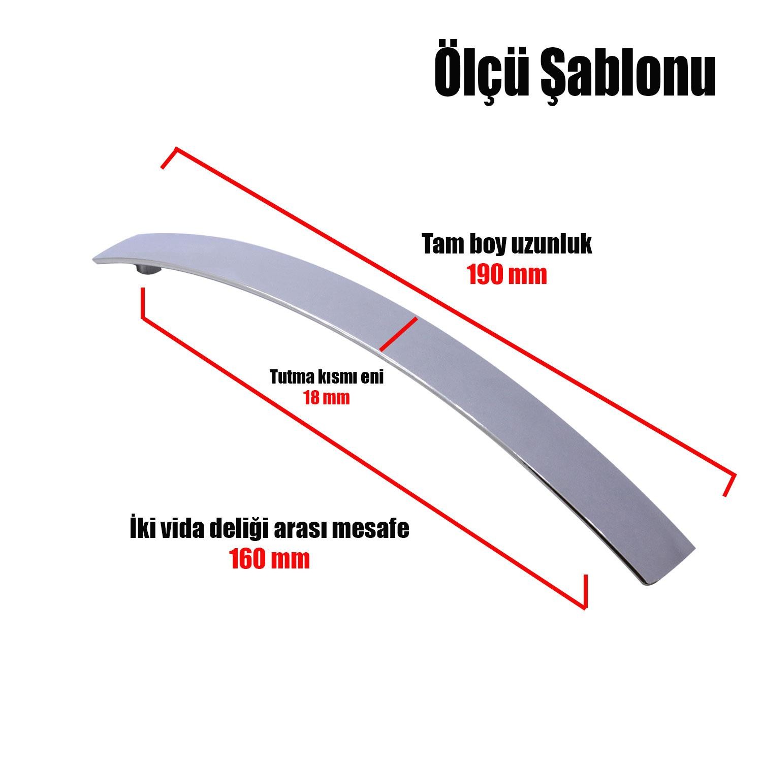 Yalı 160 Mm Kulp Metal Mobilya Çekmece Dolabı Mutfak Dolap Kulpları Kapak Kulbu Kulpu 16 Cm