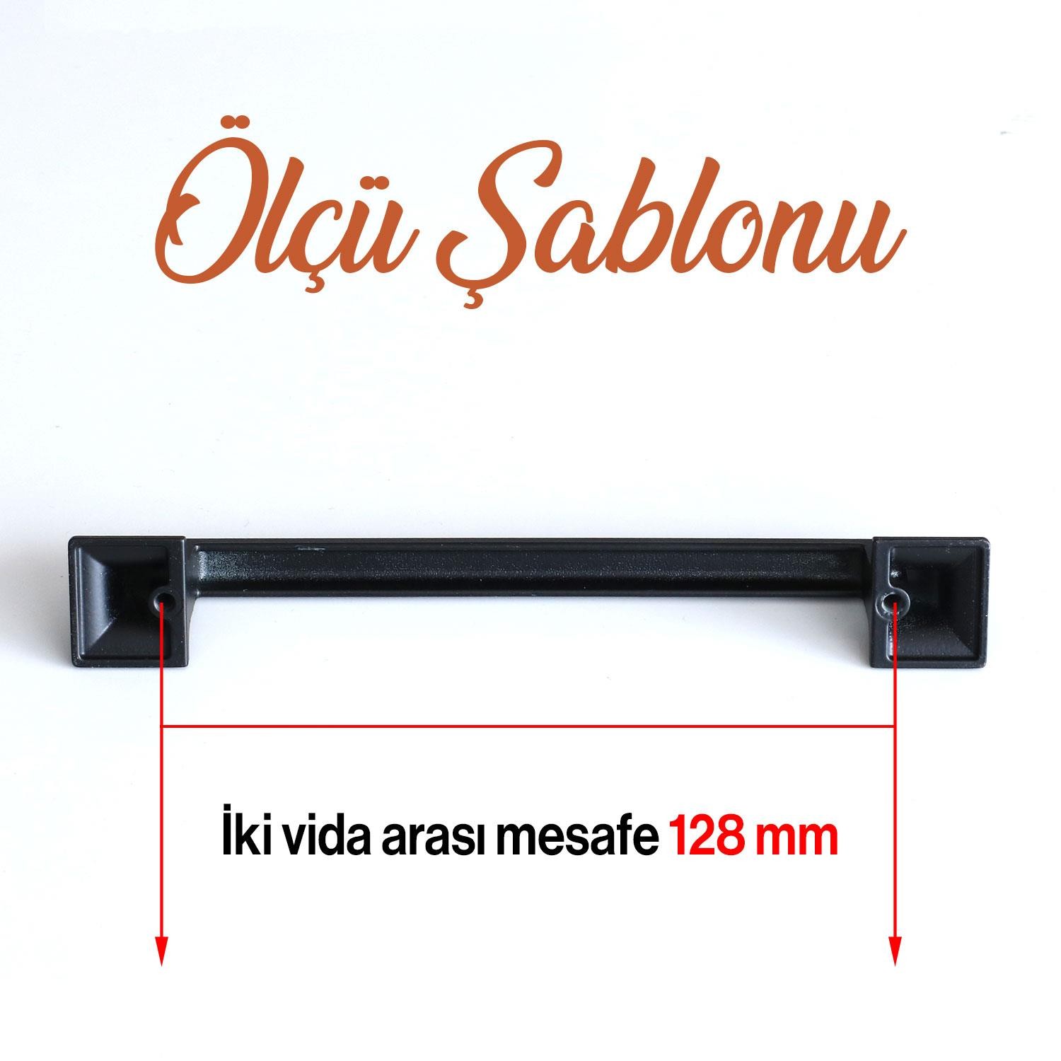 Gama 128 mm Siyah Kulp Metal Mutfak Mobilya Çekmece Dolabı Dolap Kulpları Kapak Kulbu Kulpu 12.8 cm