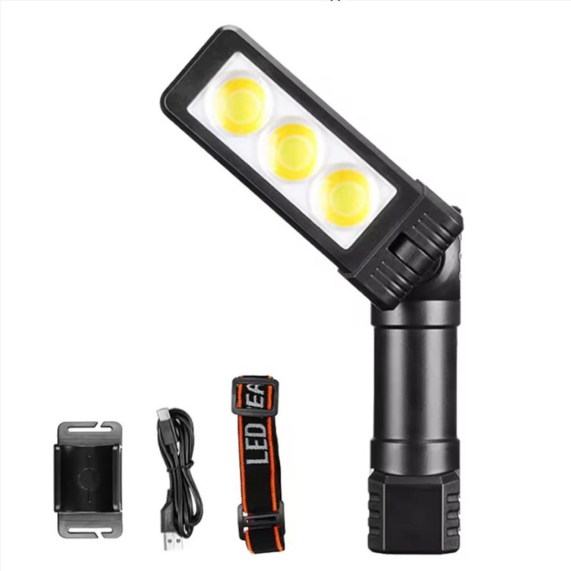 3 LED Kafa Feneri Kafa Lambası 10W Uzun Menzil Usb Şarjlı Ledli Işık Su Geçirmez Kamp El Feneri