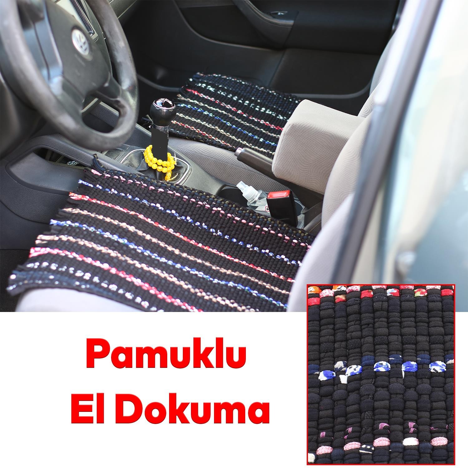 Otomobil Araba Araç Koltuk Koruma Kilim Minder 3 Lü Küçük Set Terlemeyen Örtü Tüm Araç Uyumlu 