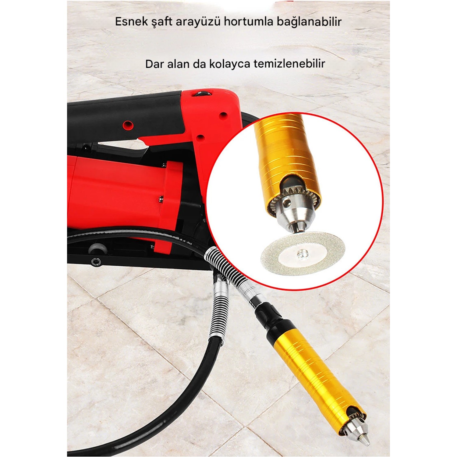 Derz Kazıma Makinesi 900W Toz Emiş Tekerlekli Elektrikli Fayans Seramik Mermer Karo Kesme Slot Açma