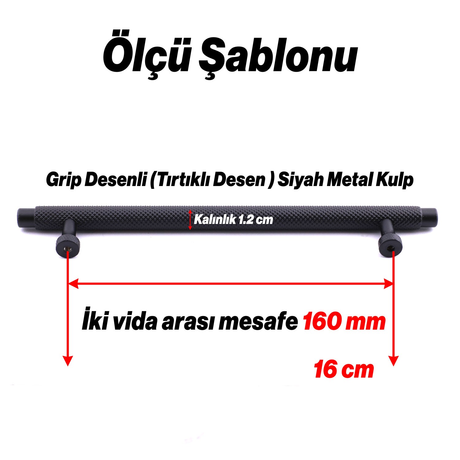 Martin Siyah Metal Kulp 160 mm Mobilya Çekmece Mutfak Dolabı Dolap Modern Kapak Kulpları Grip Desen