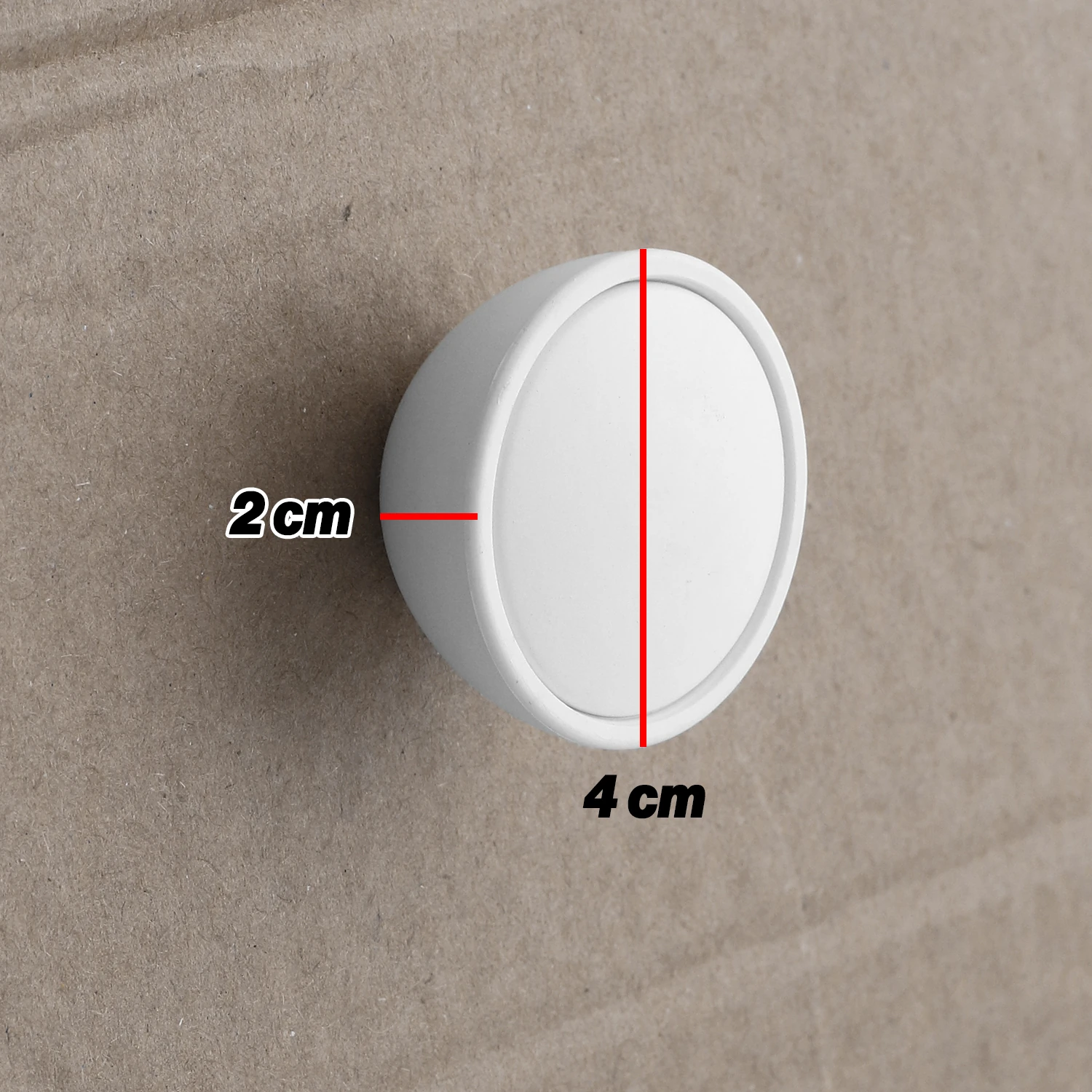 Tek Vidalı Beyaz Renk Piyano Polimer Düğme Kulp Bombeli Dolap Mobilya Dolap Çekmece Kulpu Kulbu