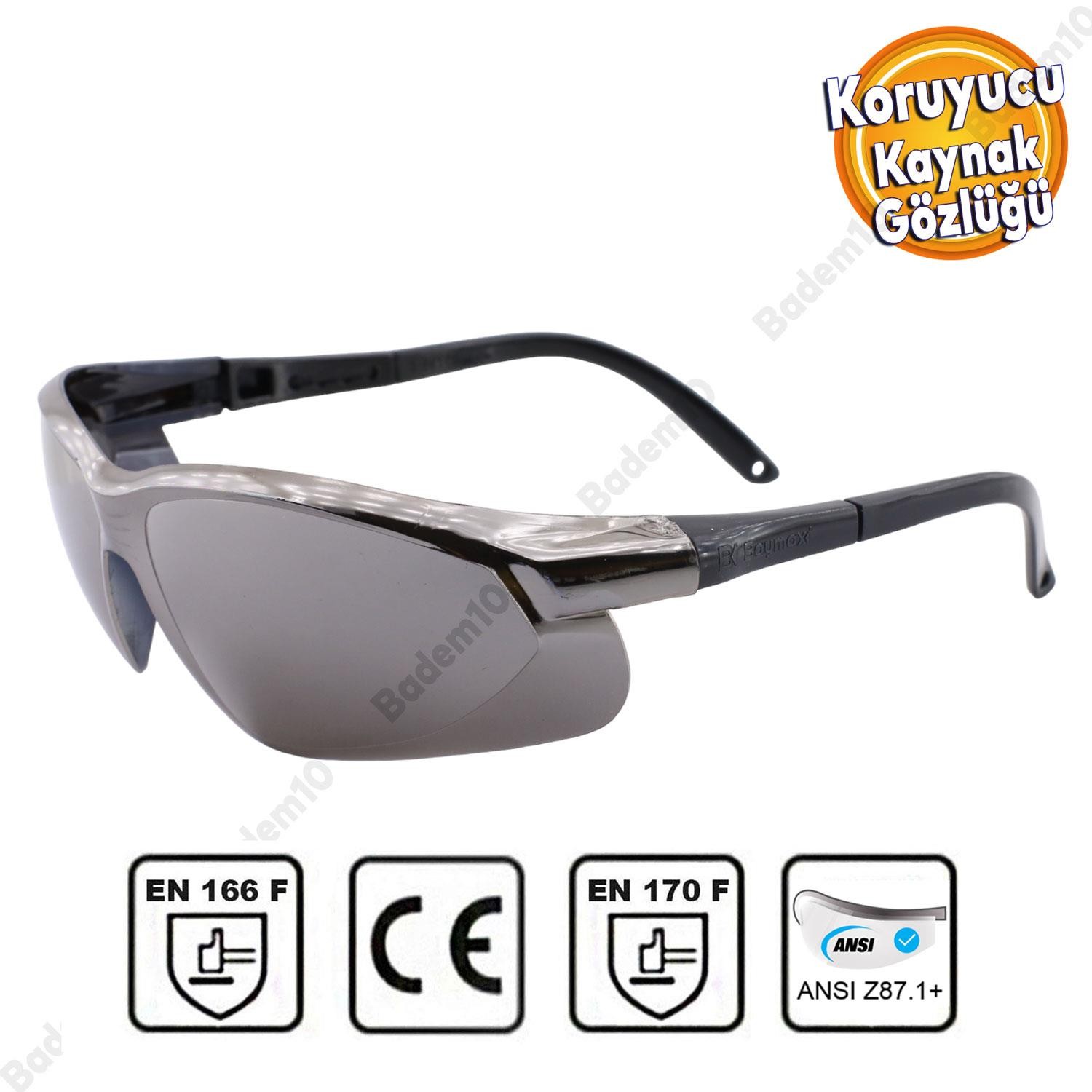 Kaynakçı Gözlüğü İş Güvenlik Kaynak Gözlüğü Lazer UV Koruyucu Gözlük S900 Aynalı Gümüş