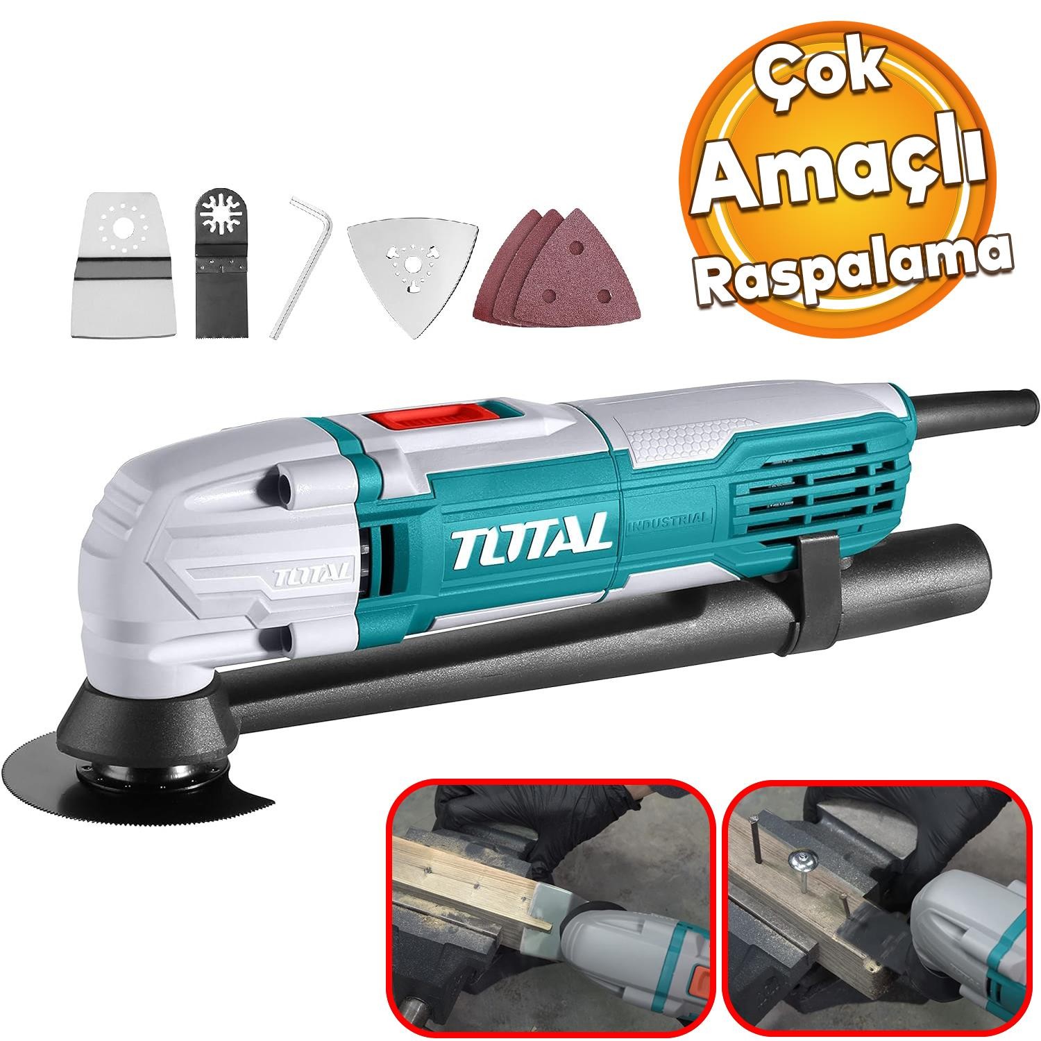 Total Çok Amaçlı El Aleti Kablolu 220 V Paspaslama 300 W TS3006 Raspalama Testere Kazıyıcı Kesici