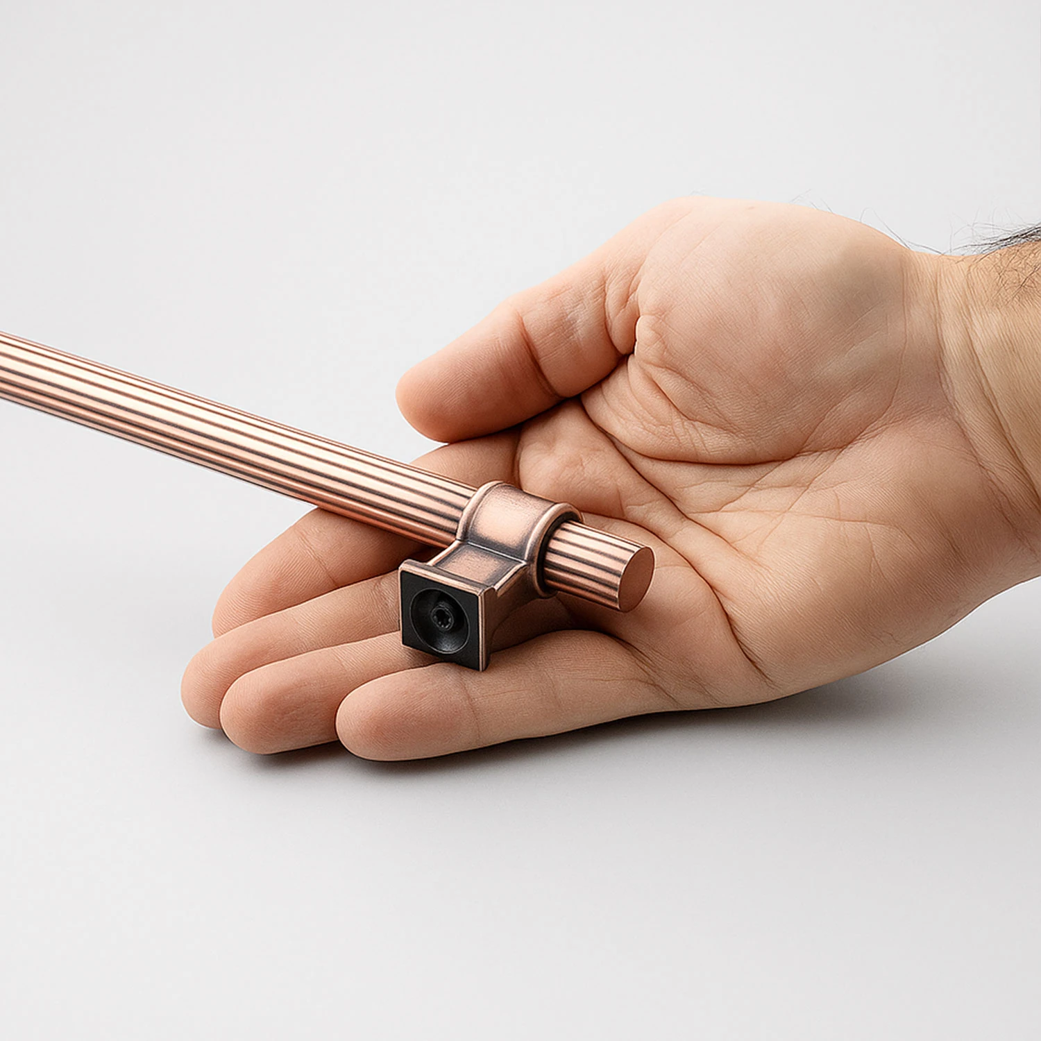 Hisar Çizgili 128 mm Soft Antik Bakır Metal Mobilya Çekmece Dolap Kapak Kulpu Dayanıklı Kulpları