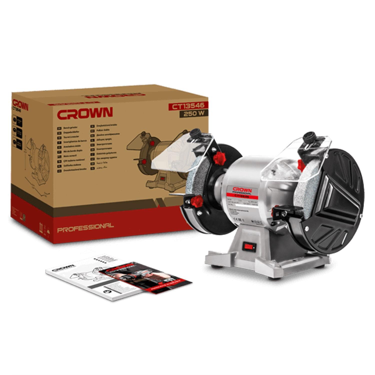 Crown CT13546 Taşlama Motoru Taş Motoru Makinesi 150 mm 250 W