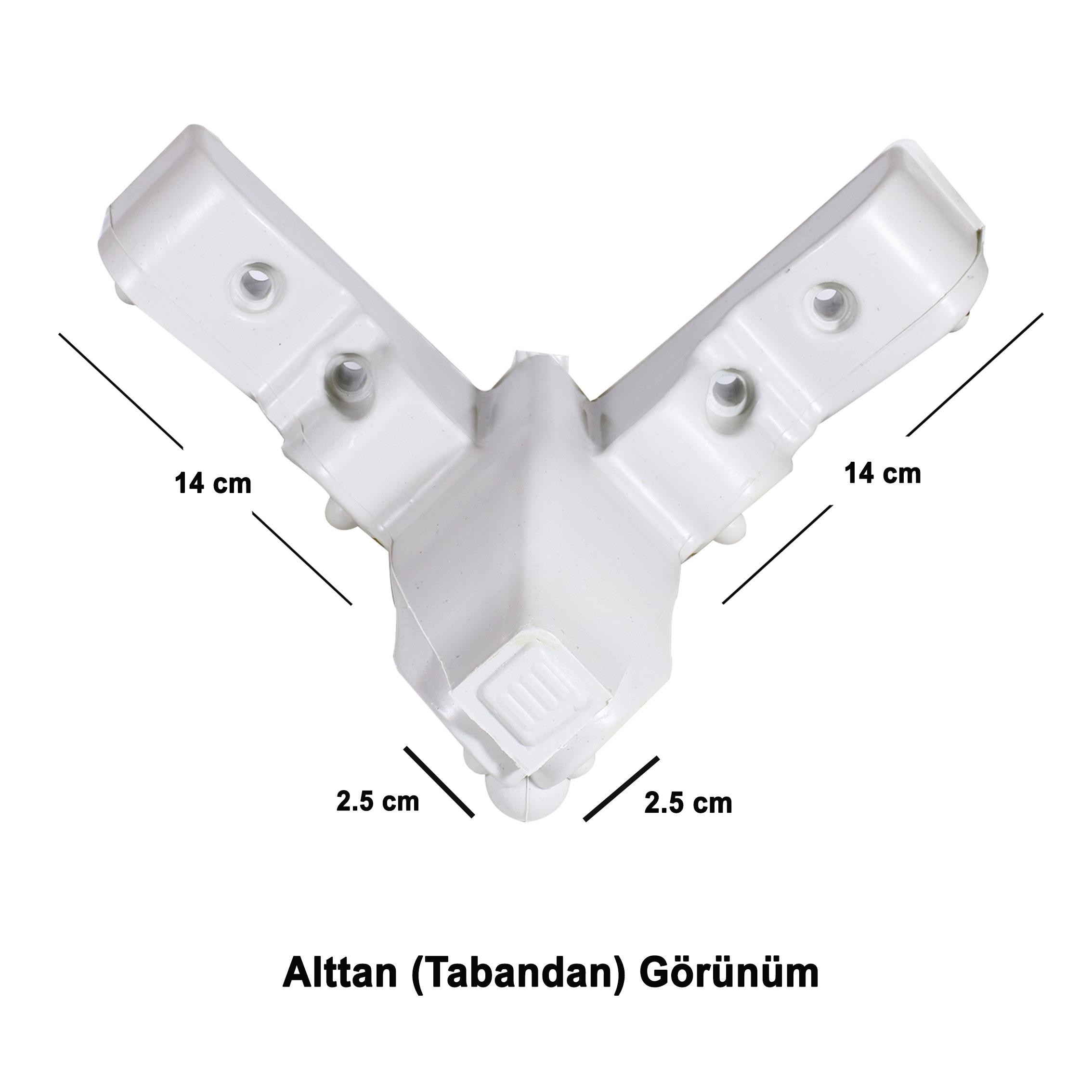 Aslan Mobilya Kanepe Masa Puf Sehpa Ayağı Baza Ayak Beyaz Gold 12 cm (4 Adet)