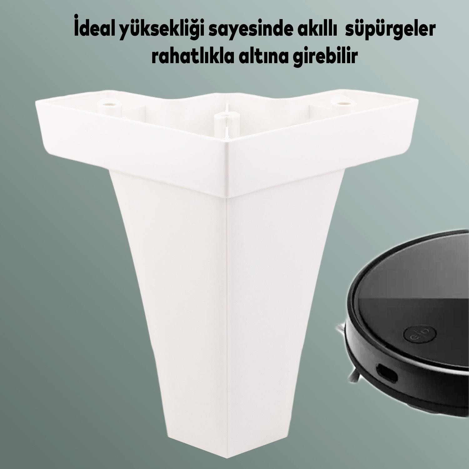 Venüs Lüks Mobilya Kanepe Sehpa Tv Ünitesi Koltuk Ayağı 14 Cm Beyaz Baza Ayakları