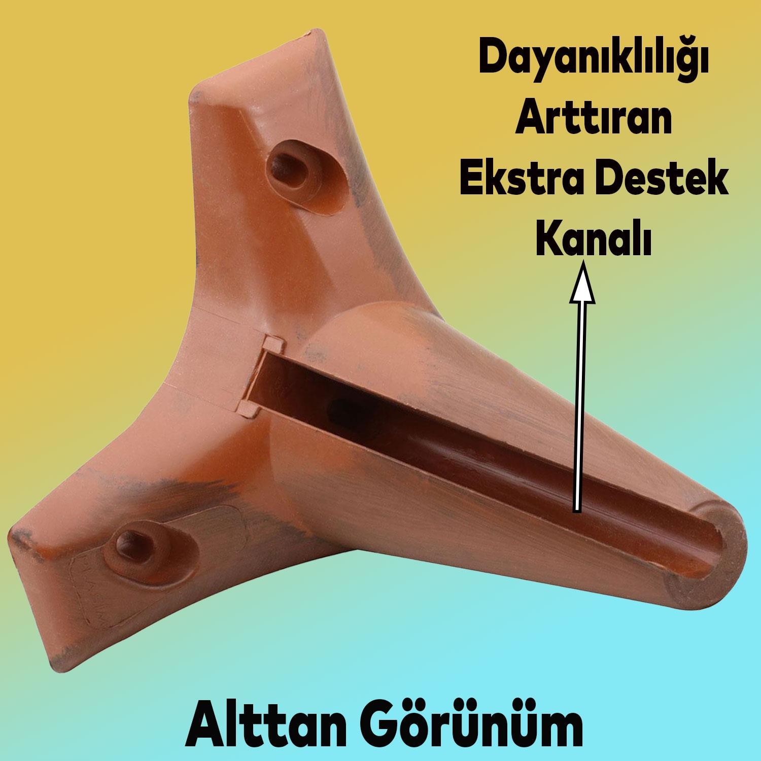 Aspen Lüks Mobilya Kanepe Koltuk Tv Ünitesi Baza Ayağı Ayakları 12 Cm Kahverengi Ayak (4 ADET)
