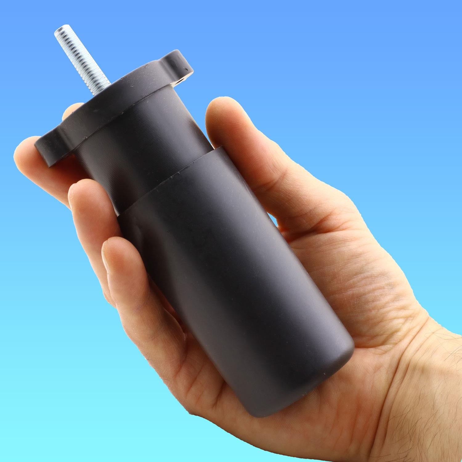 Ayarlanabilir Gizli Mobilya Kanepe Baza Koltuk M8 Civatalı Vidalı Orta Destek Ayağı Ayak Siyah 9.5cm
