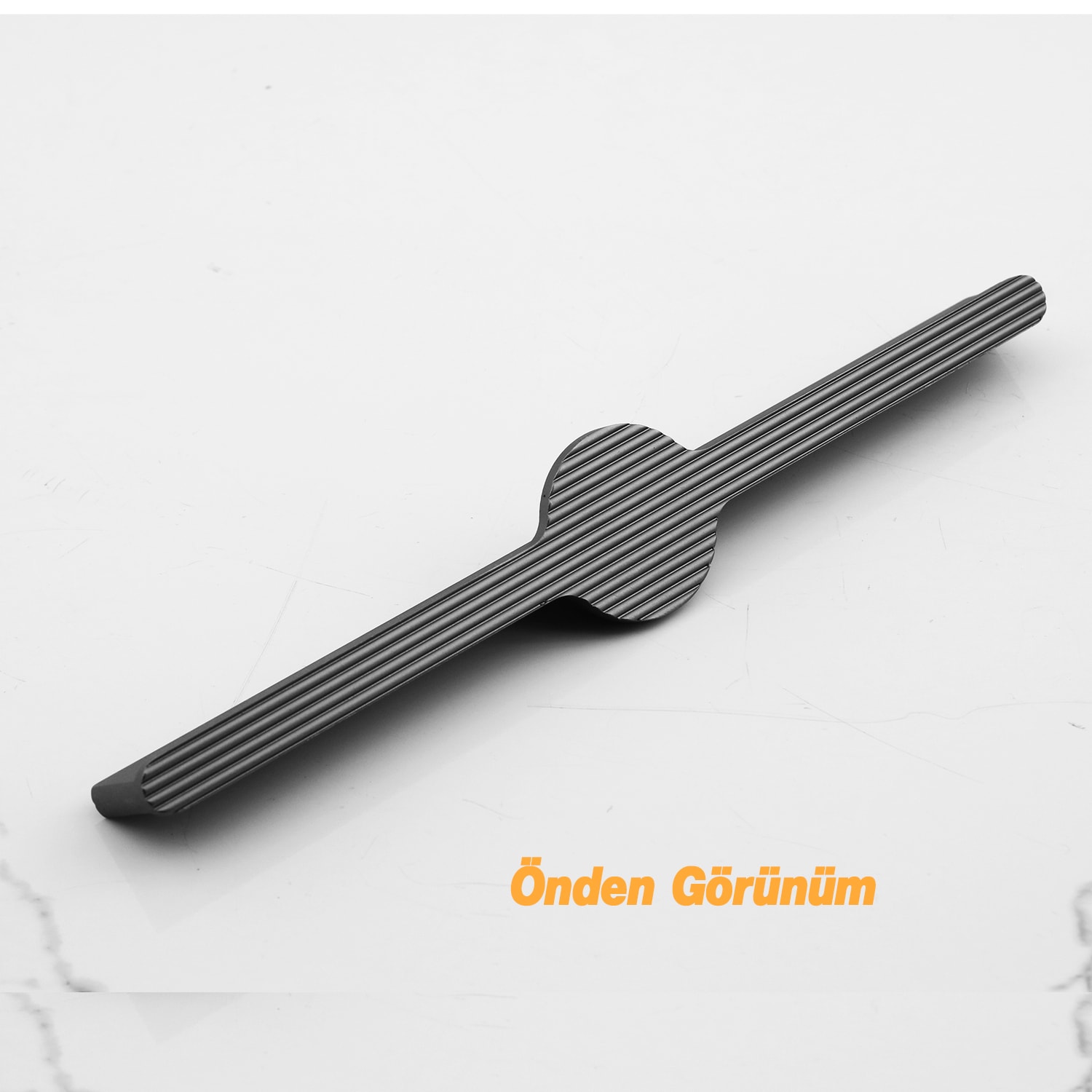 Saral Çizgili Füme Renk Metal Kulp 224 mm 22.4 cm Mobilya Çekmece Mutfak Dolabı Dolap Kapak Kulplar