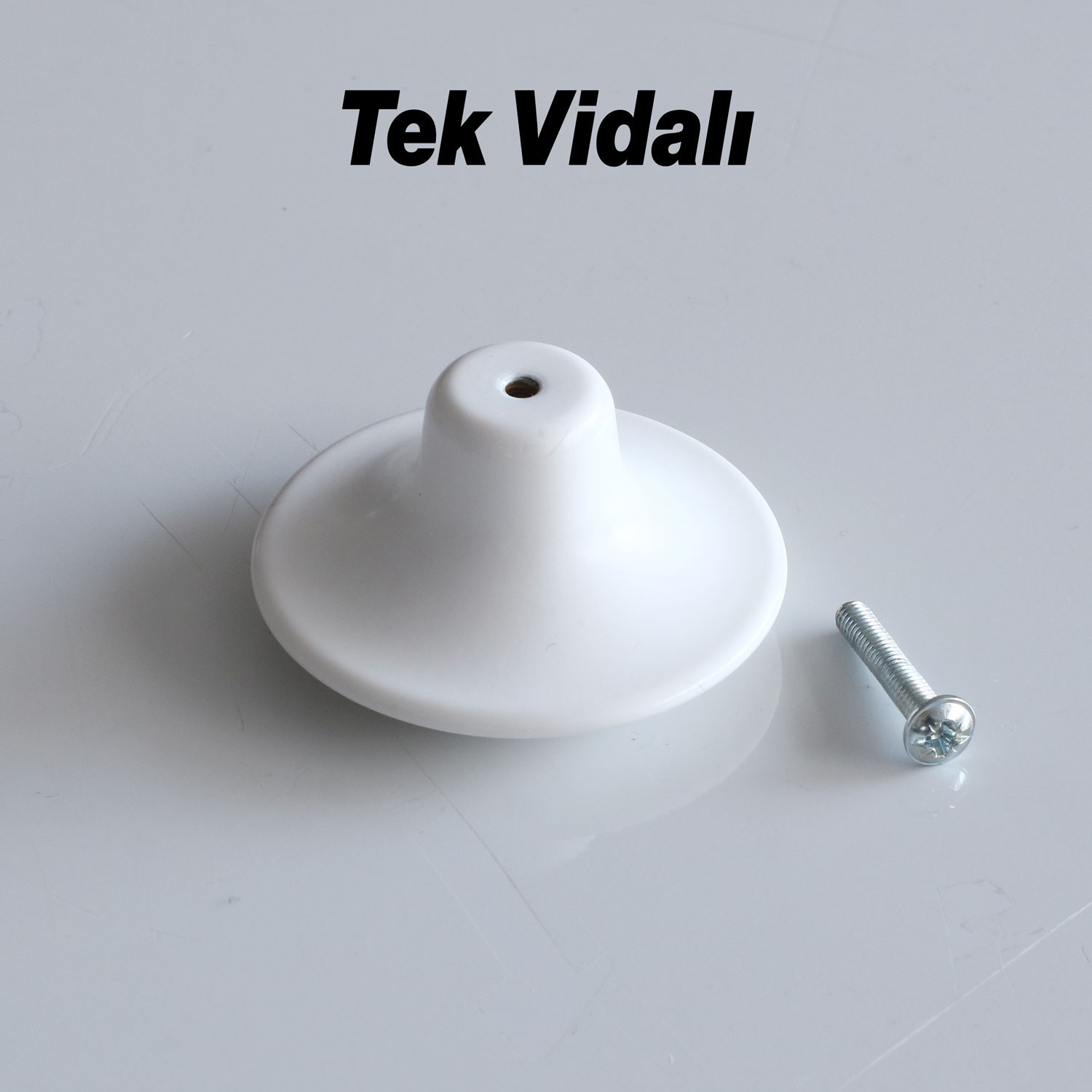 Bohem Plastik Dış Bükey Kulp 10 ADET ( BEYAZ ) Renk Mobilya Mutfak Dolap Dolabı Çekmece Kulpu Kulbu