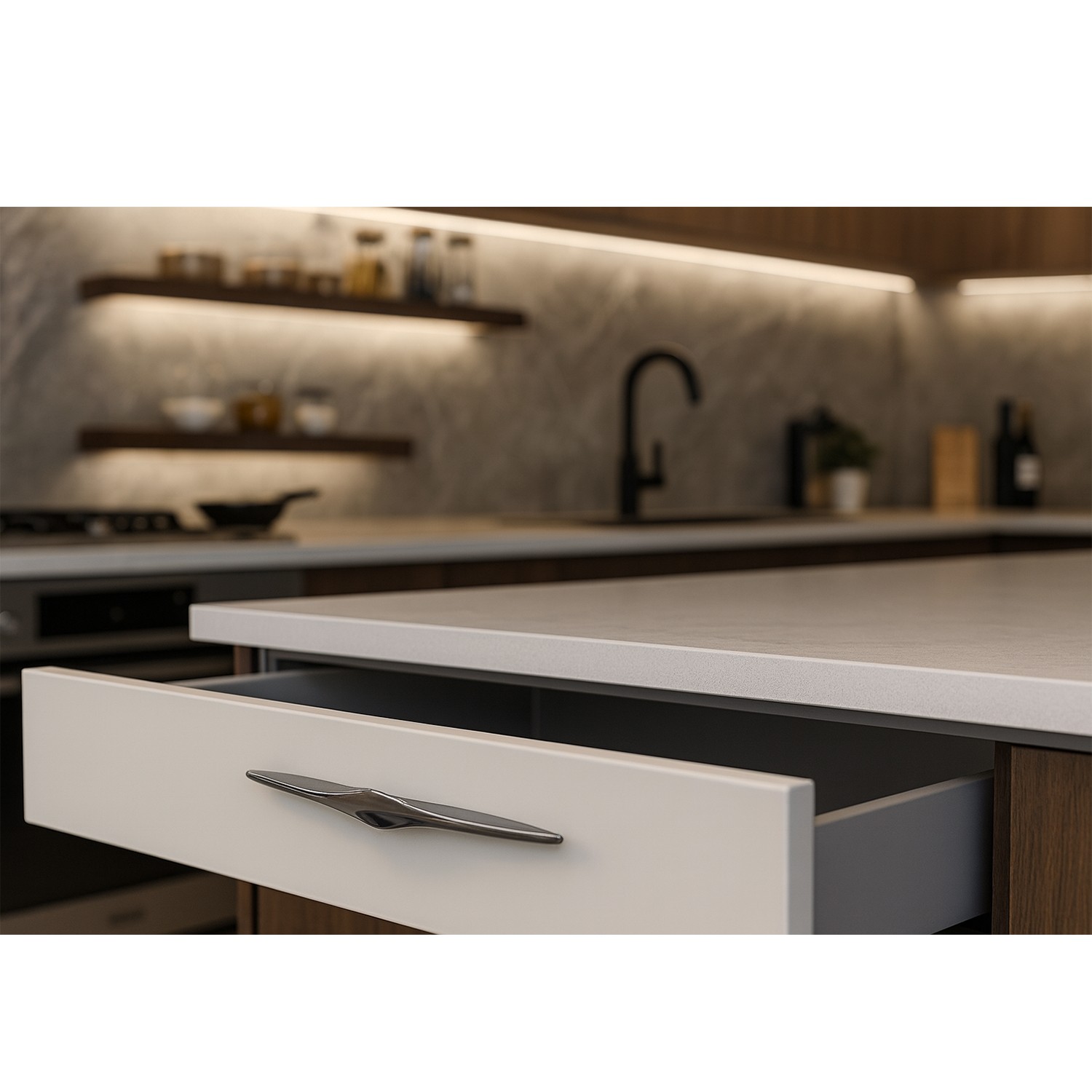 Olivin Füme Metal Kulp 96 mm - 9.6 cm Mobilya Çekmece Mutfak Dolabı Dolap Kulpları Kulbu Kulpu
