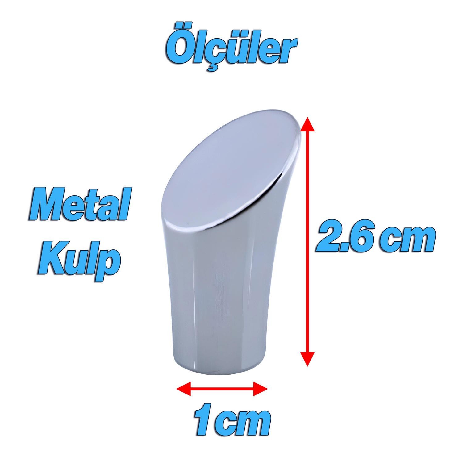Yeniay Kulp Düğme Metal Krom Renk Çekmece Mutfak Mobilya Dolabı Dolap Kulpu Kulbu Kulpları Tek Vida