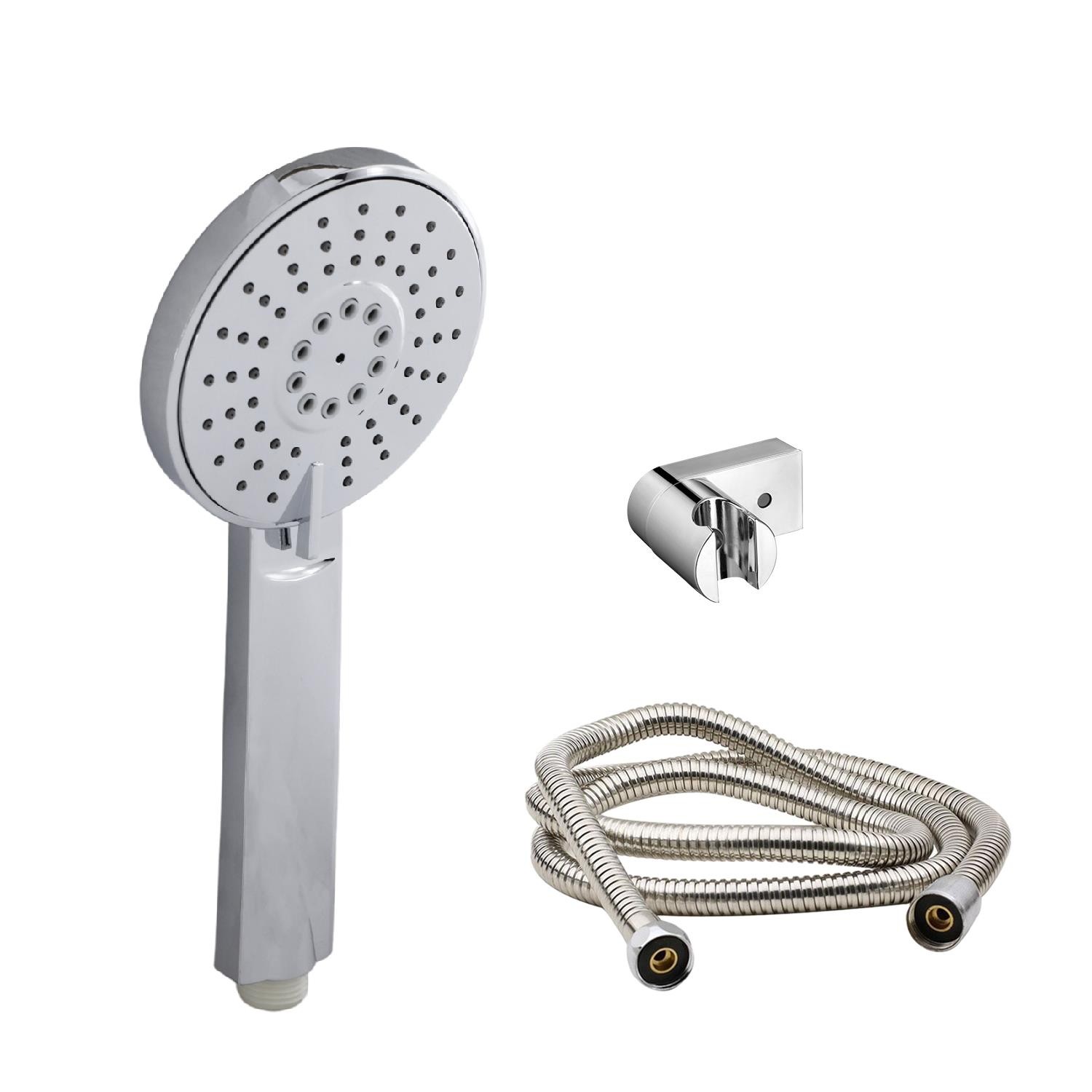 Lüks Duş Başlığı Banyo Fişkiyesi Seti Dikdörtgen Fiskiye Telefon Fonksiyonlu Başlık Metal Hortum