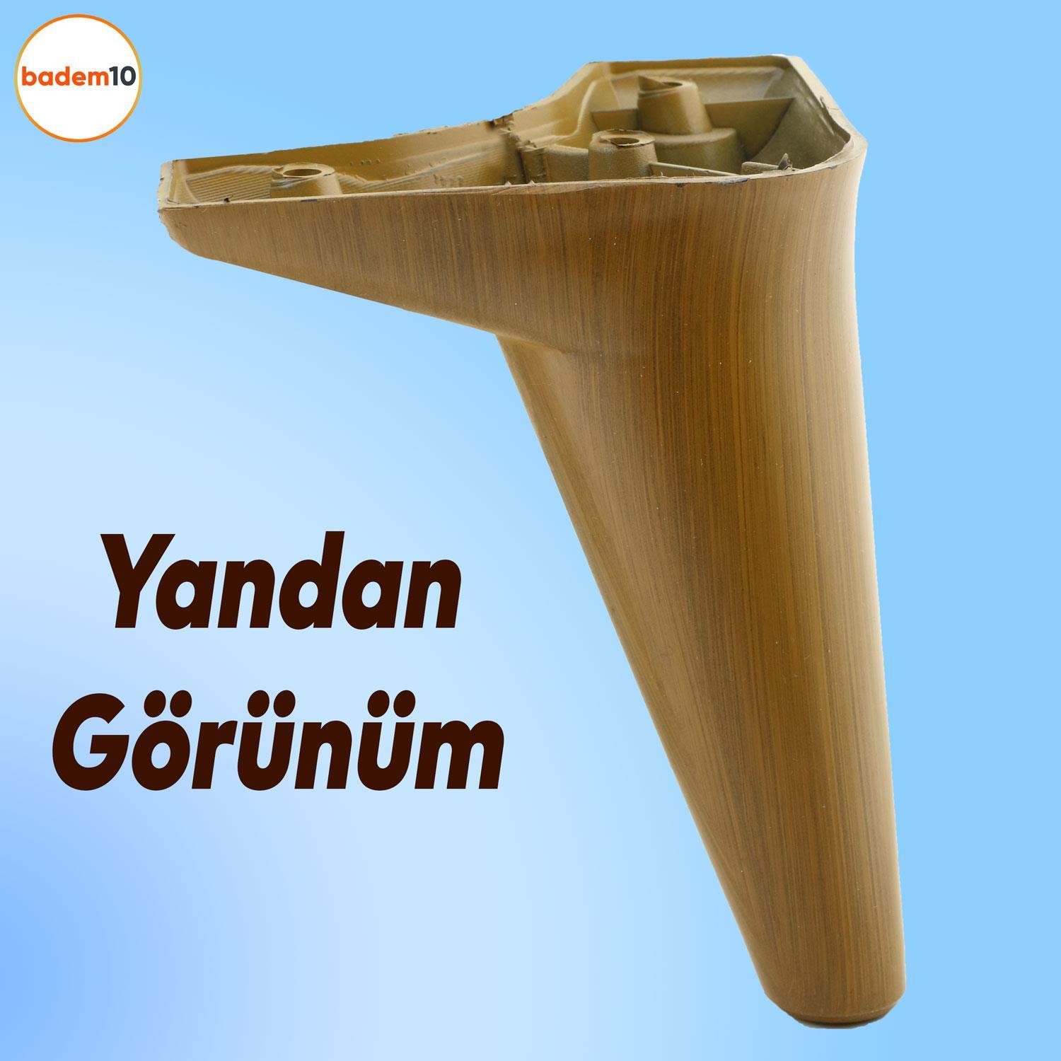 Aspen Lüks Mobilya Kanepe Koltuk Tv Ünitesi Baza Ayağı Ayakları 15 Cm Koyu Ceviz Ayak (4 ADET)