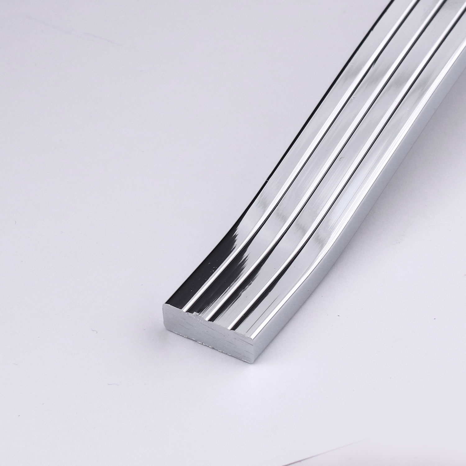 Akasya 256 mm 10lu Set Krom Gümüş Metal Mobilya Kulpu Çizgili Model Paslanmaz Sağlam Kulpları Kulbu