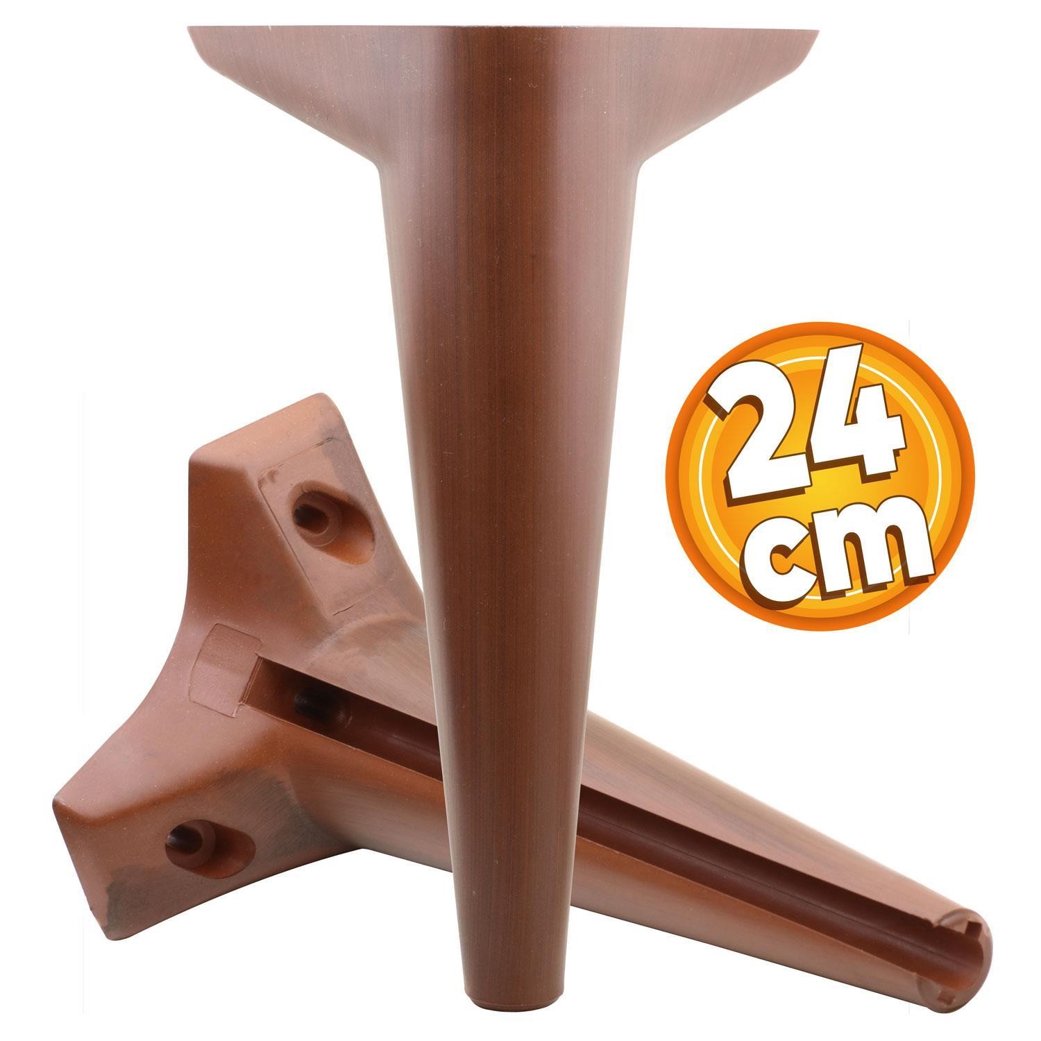 Aspen Lüks Mobilya Kanepe Koltuk Tv Ünitesi Konsol Ayağı Ayakları 24 Cm Ahşap Desenli Ayak (4 ADET)