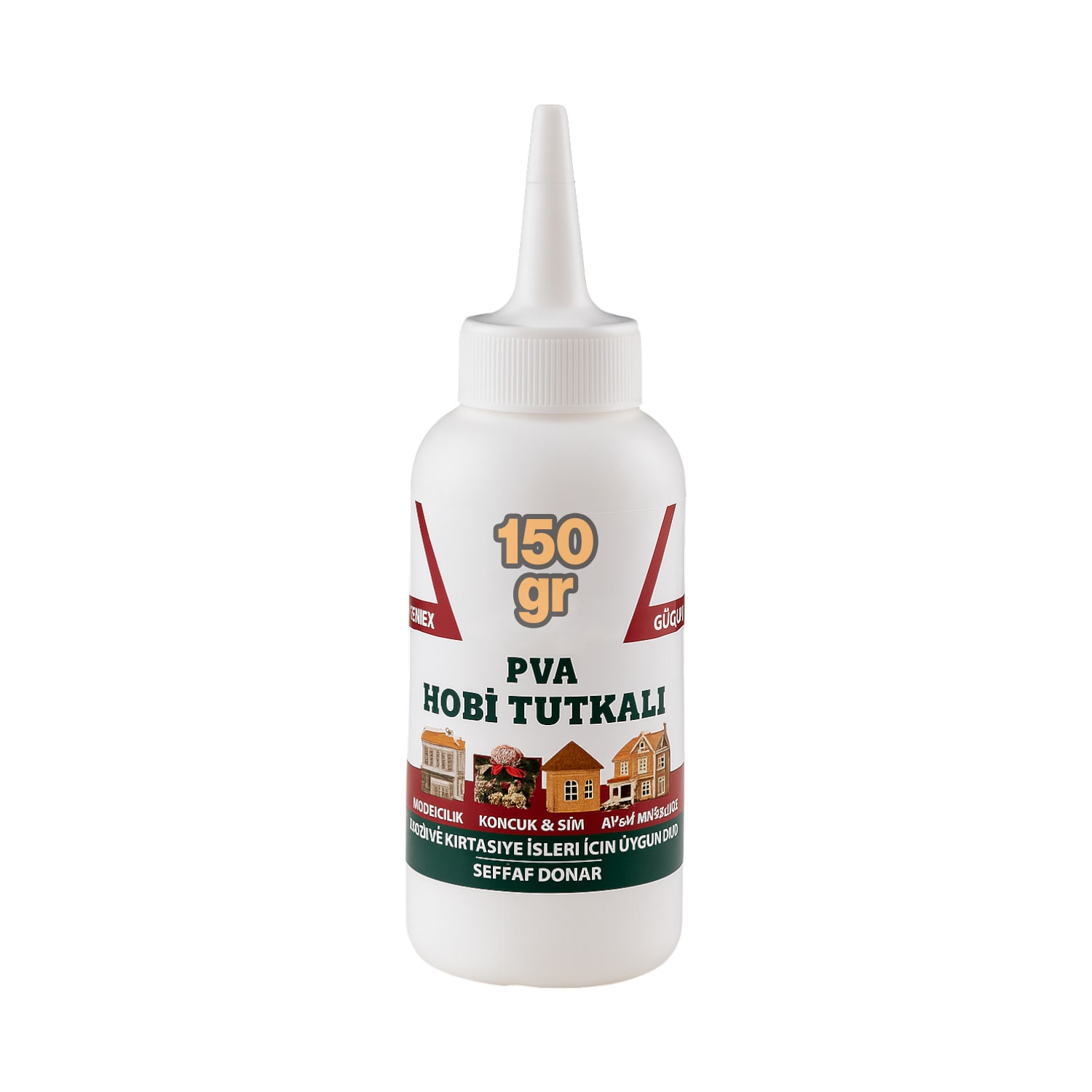 Hazır PVA Hobi Tutkalı 150 gram Şeffaf Ahşap Karton Kumaş Kağıt DIY Uygulama Maket Yapım Yapıştırıcı